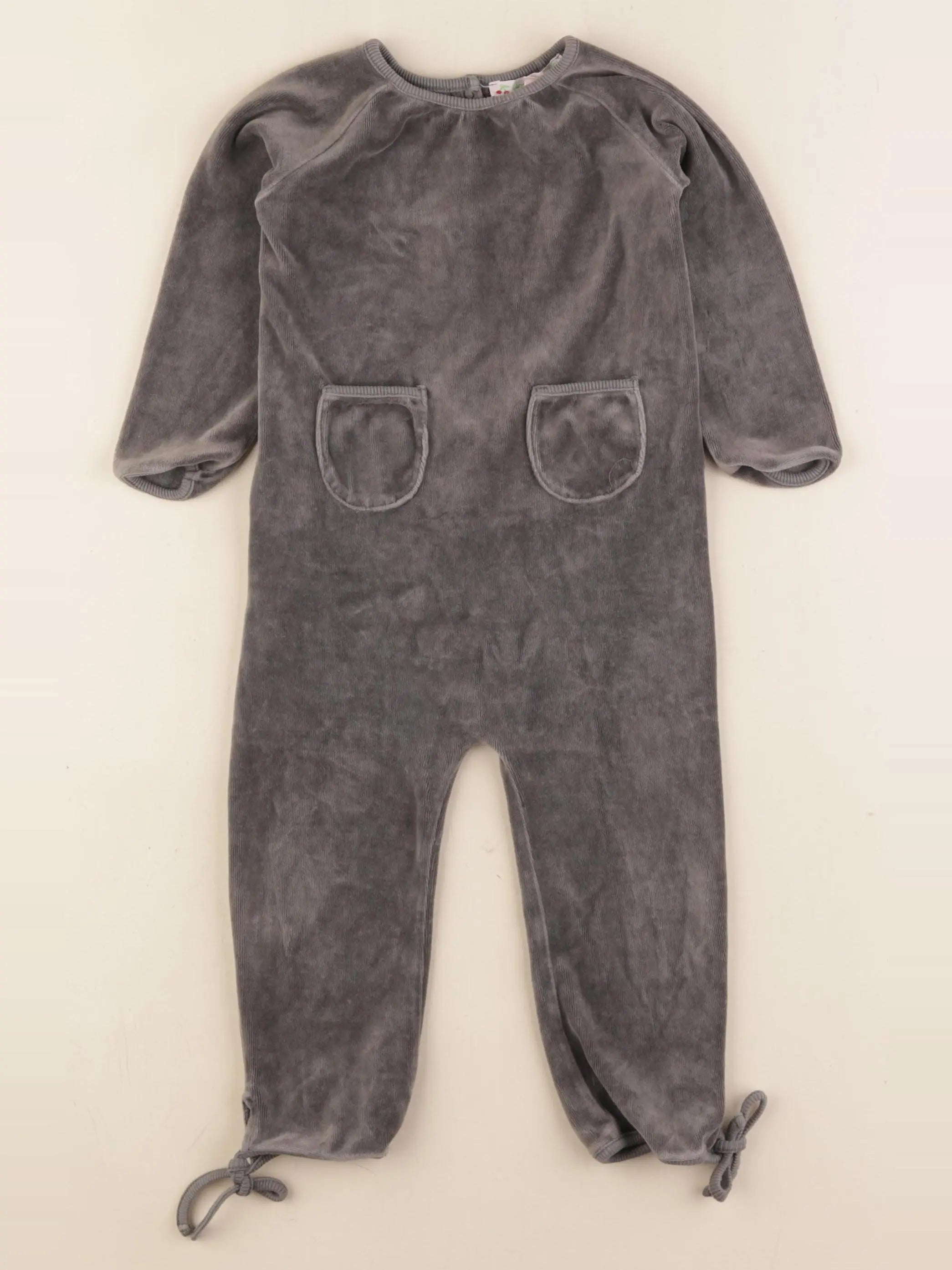 Bonpoint - pyjama velours gris - 12 mois