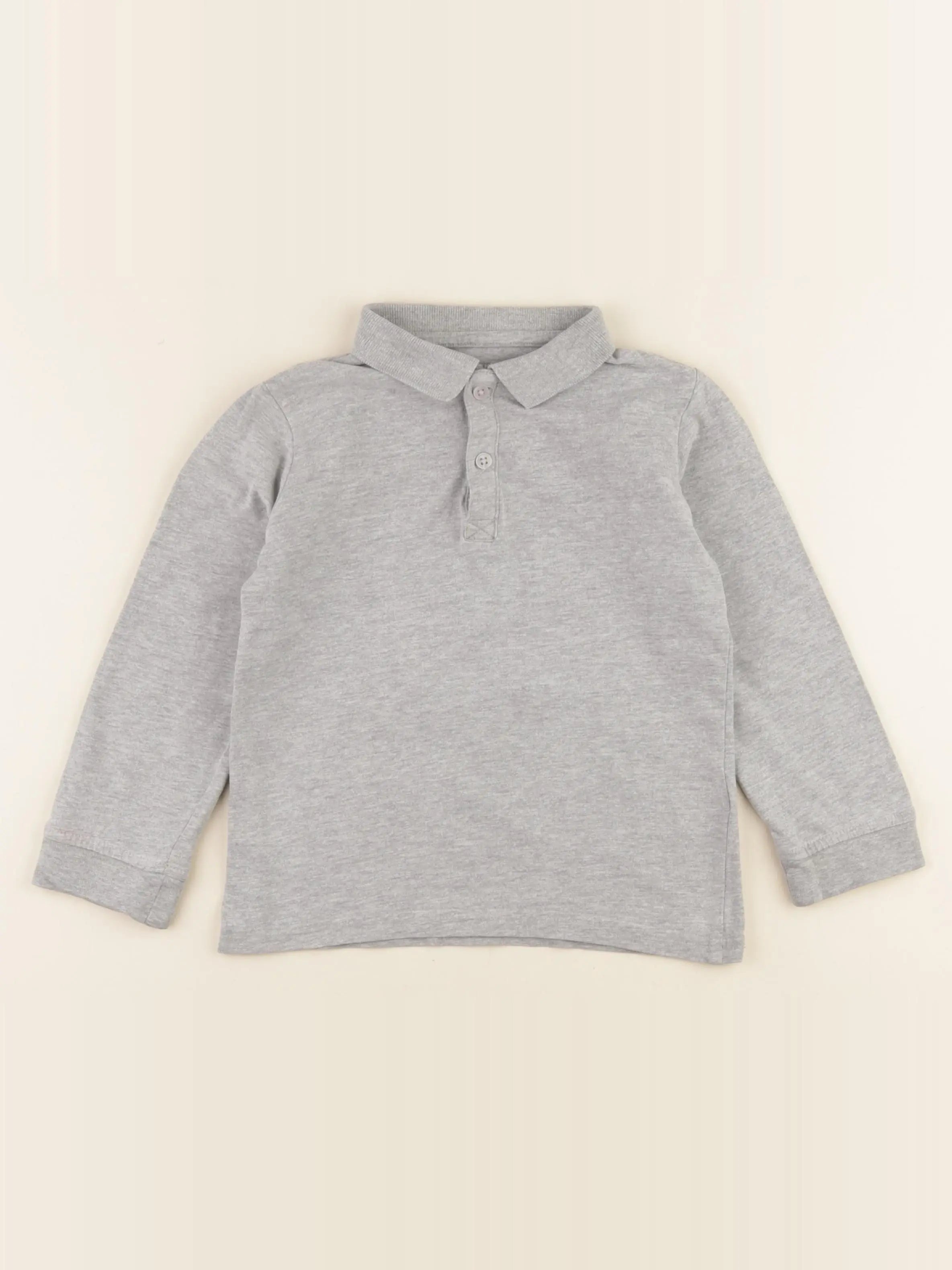 Vertbaudet - polo gris - 5 ans