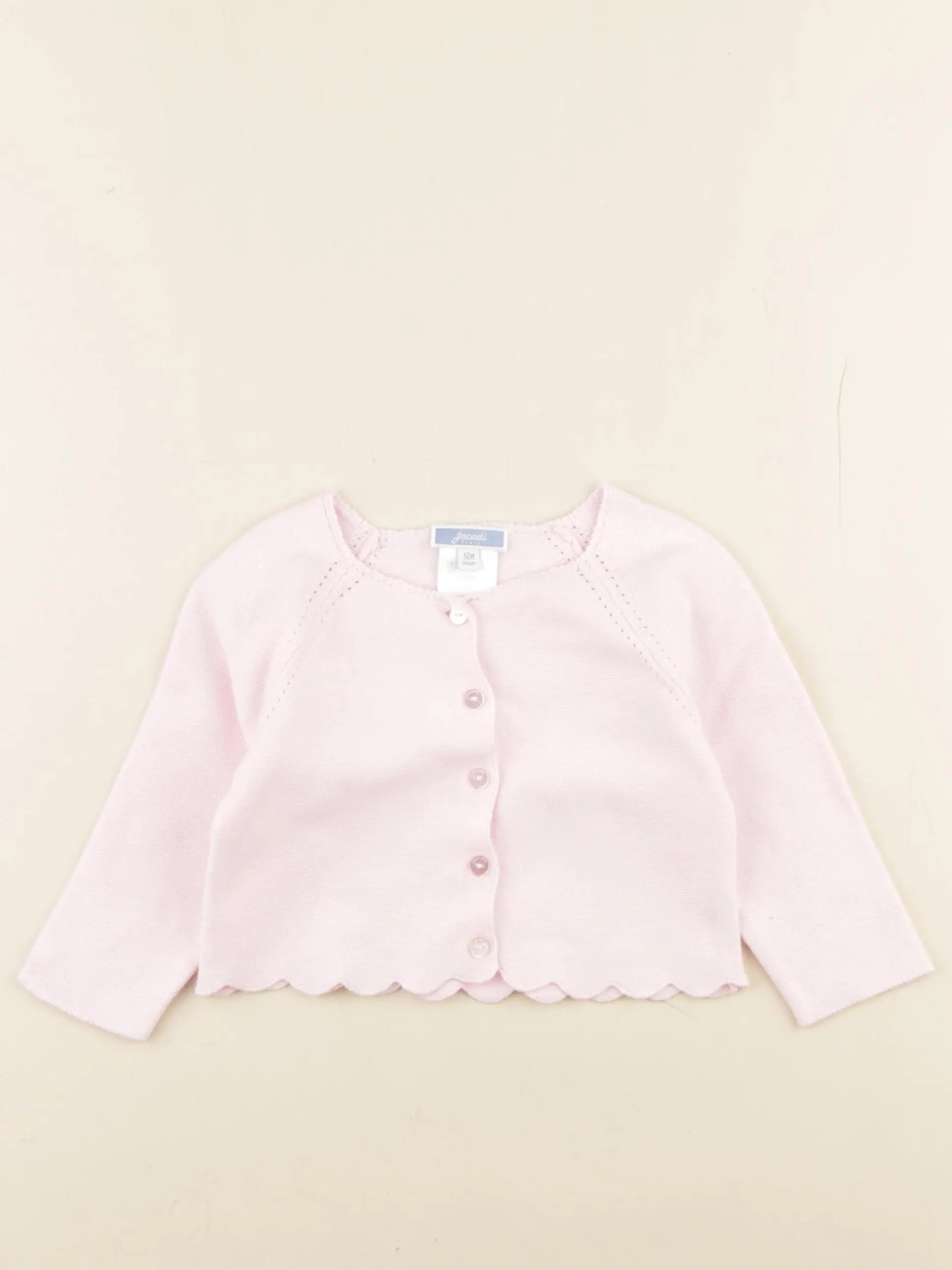 Jacadi - gilet rose - 12 mois