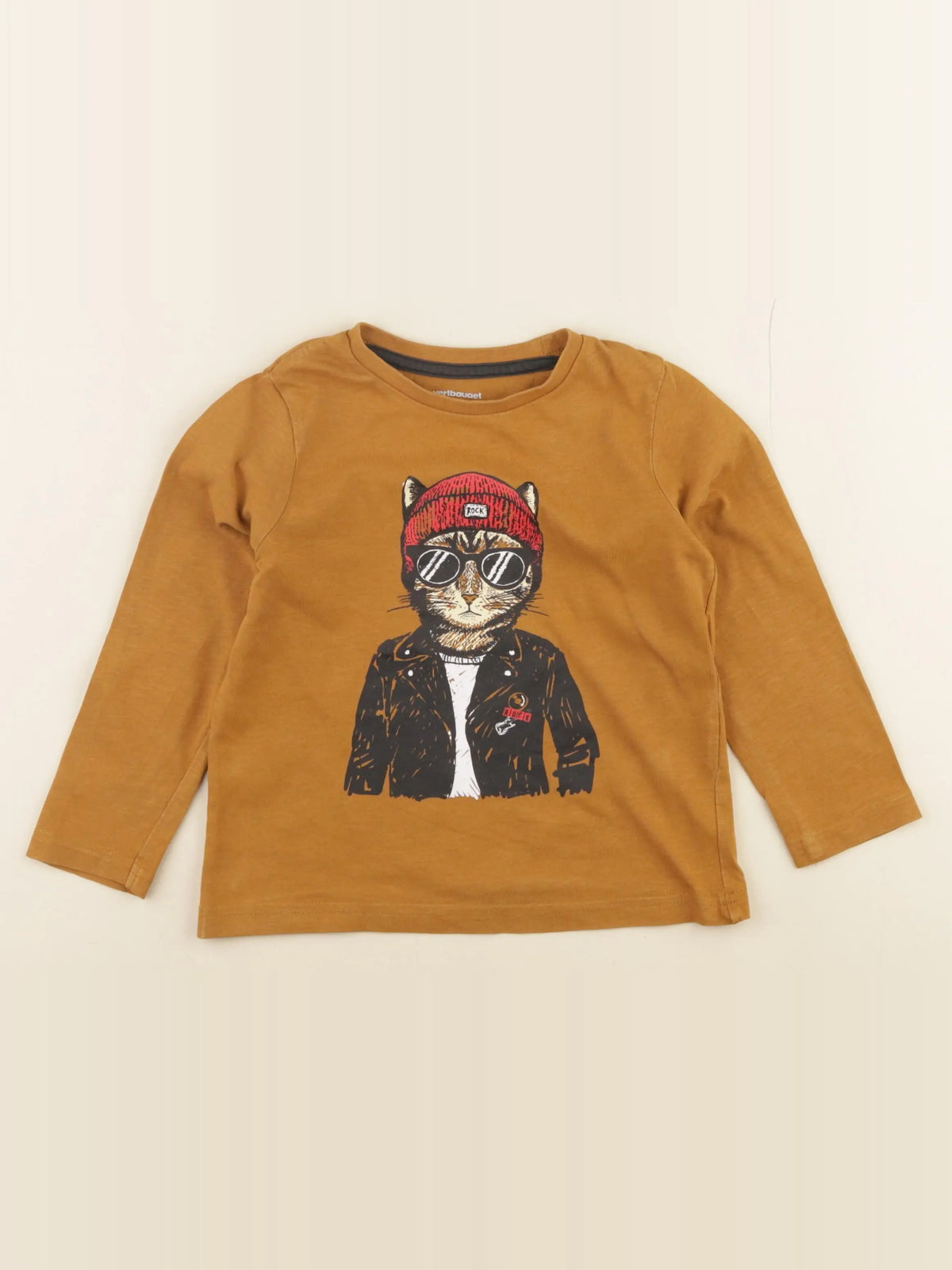 Vertbaudet - tee-shirt jaune - 4 ans