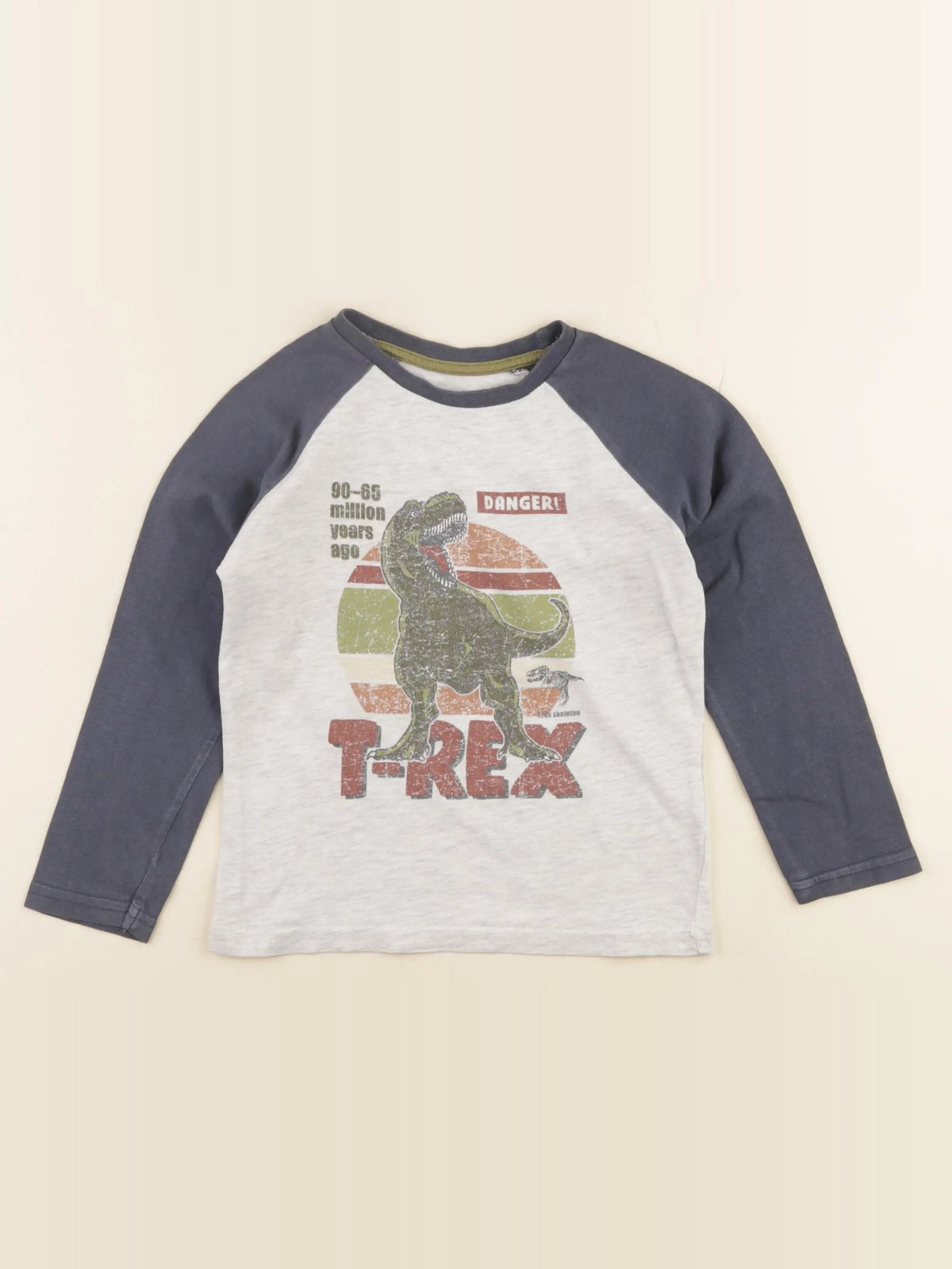 Vertbaudet - tee-shirt bleu, gris - 4 ans