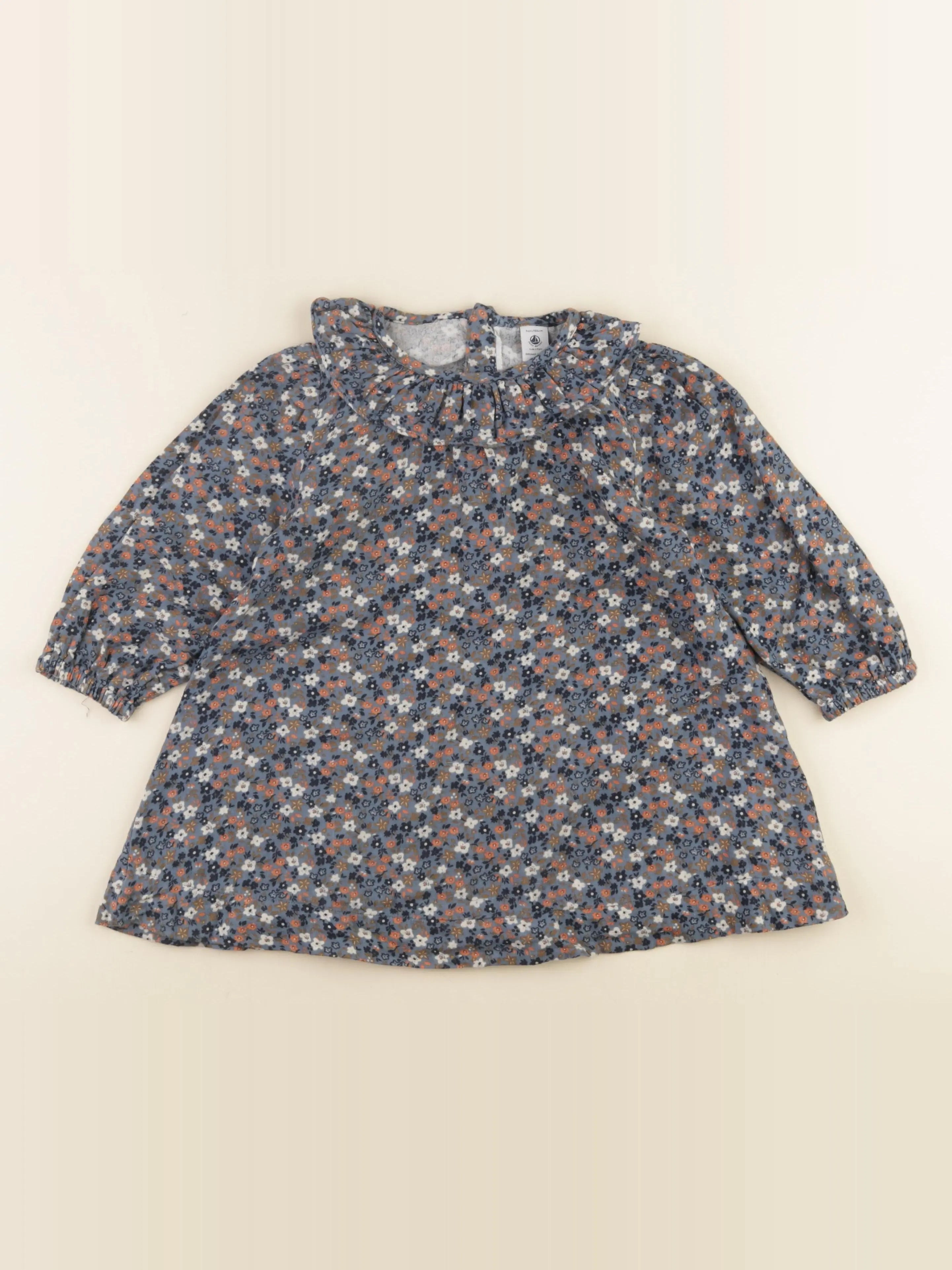 Petit Bateau - robe bleu - 4 ans