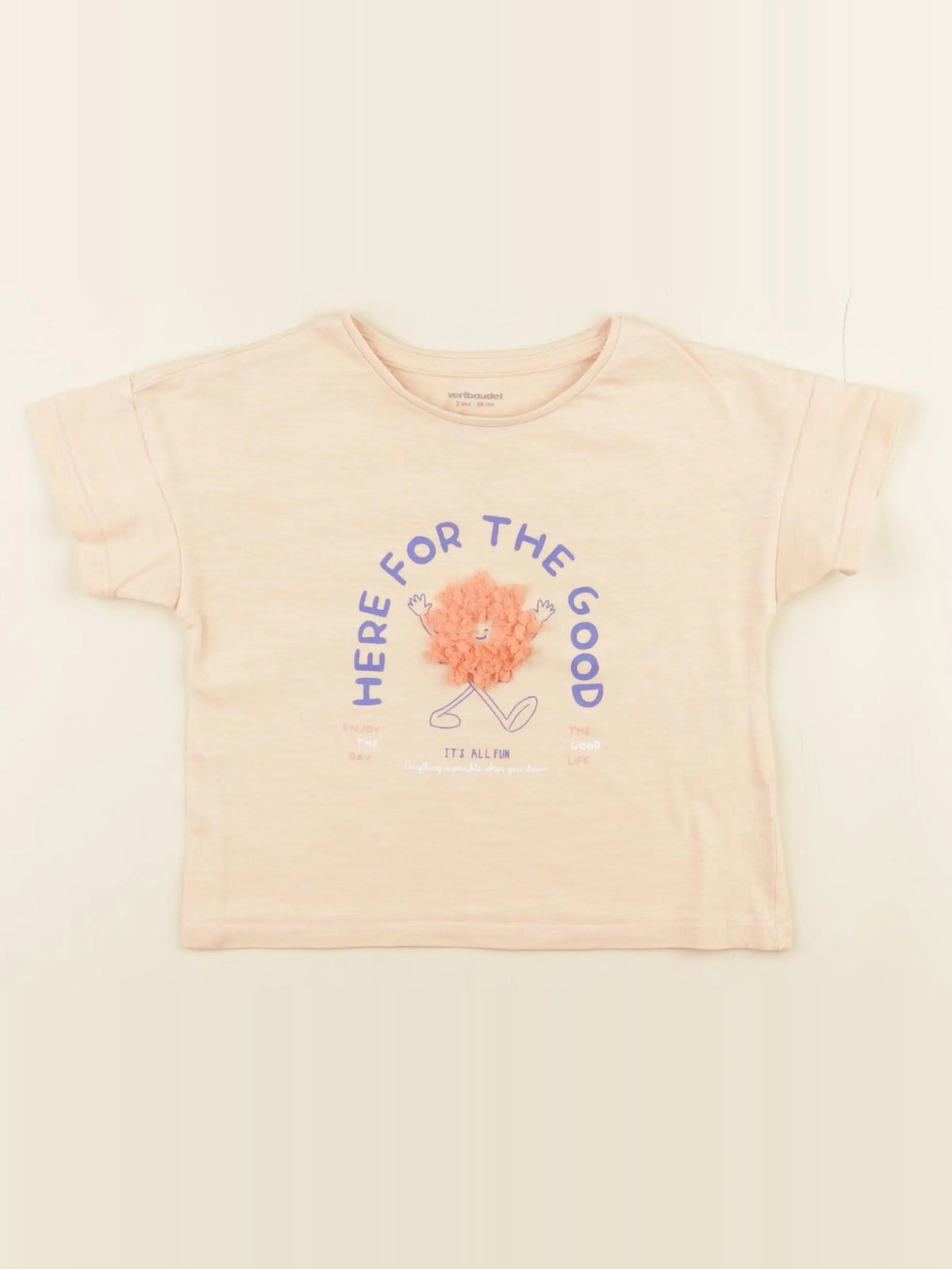 Vertbaudet - tee-shirt orange - 2 ans