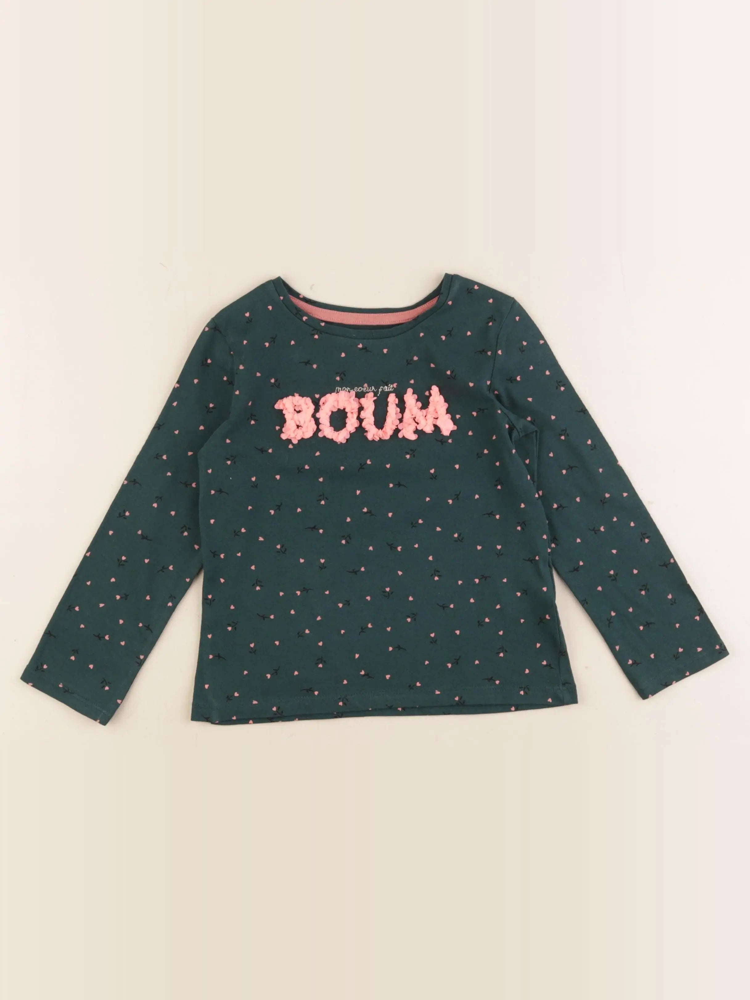 Vertbaudet - tee-shirt vert - 4 ans