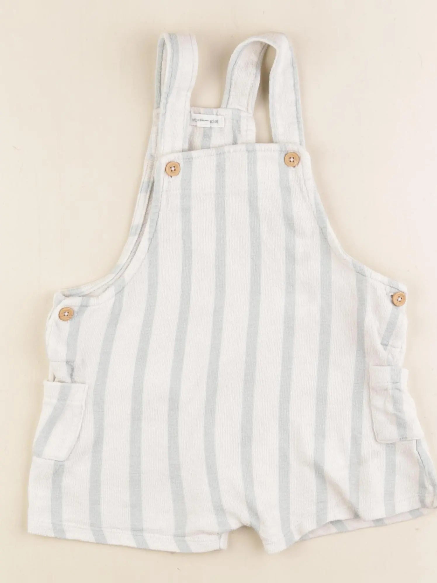 Vertbaudet - salopette beige, bleu - 2 ans