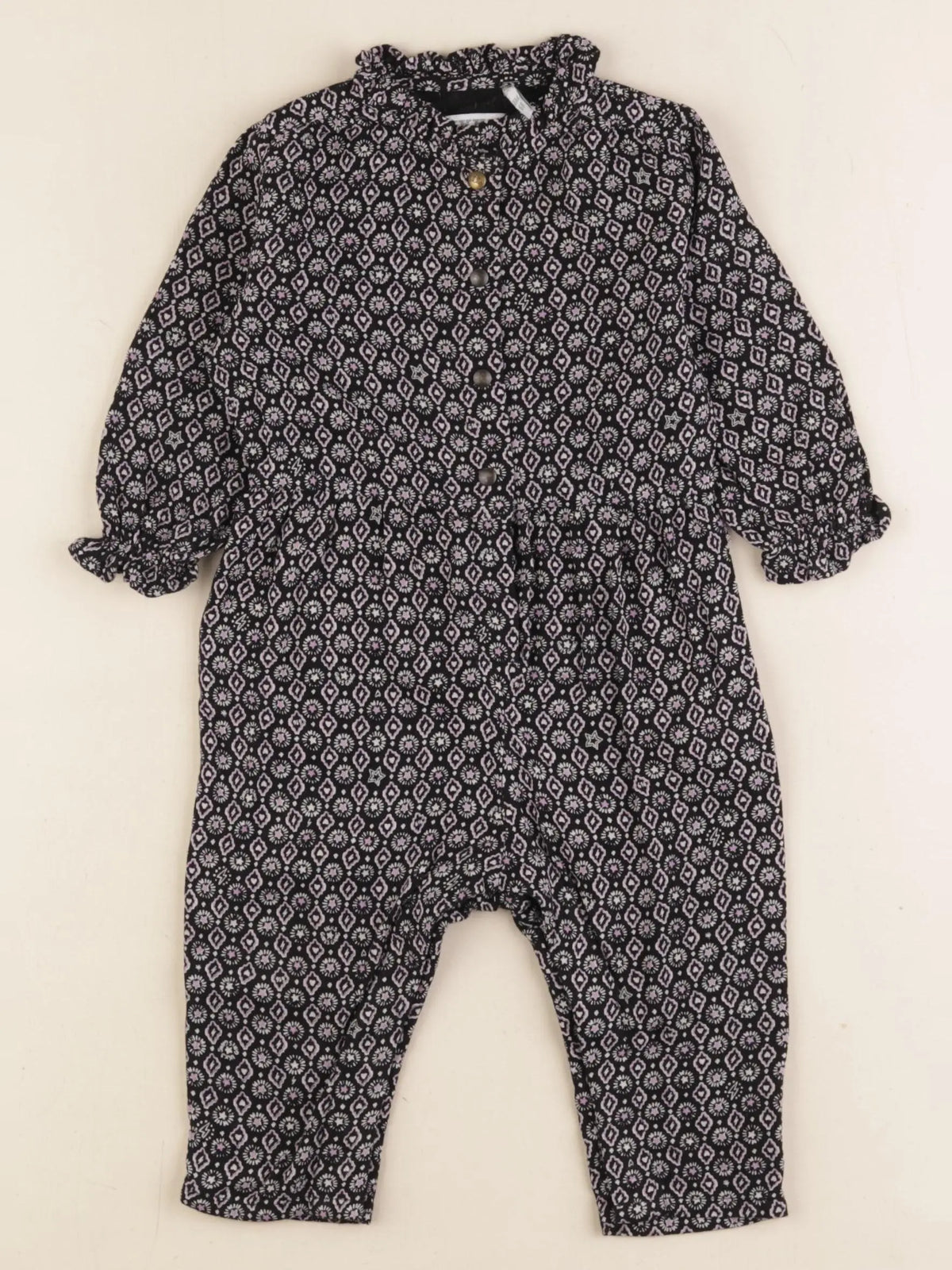 IKKS - combinaison noir, rose - 6 mois
