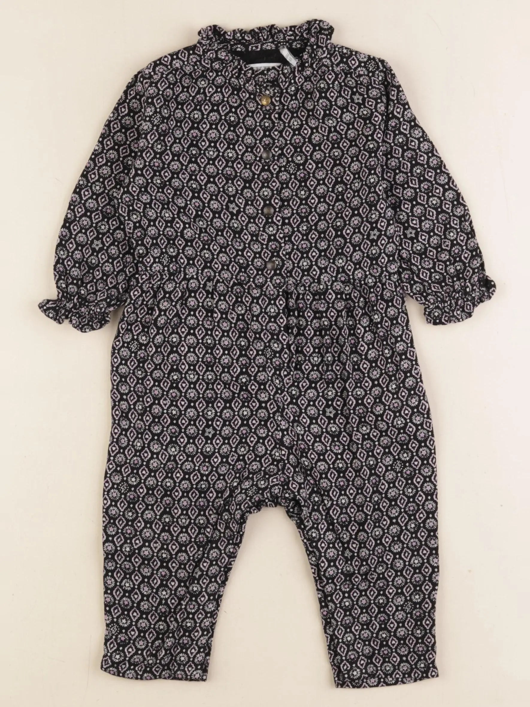 IKKS - combinaison noir, rose - 6 mois