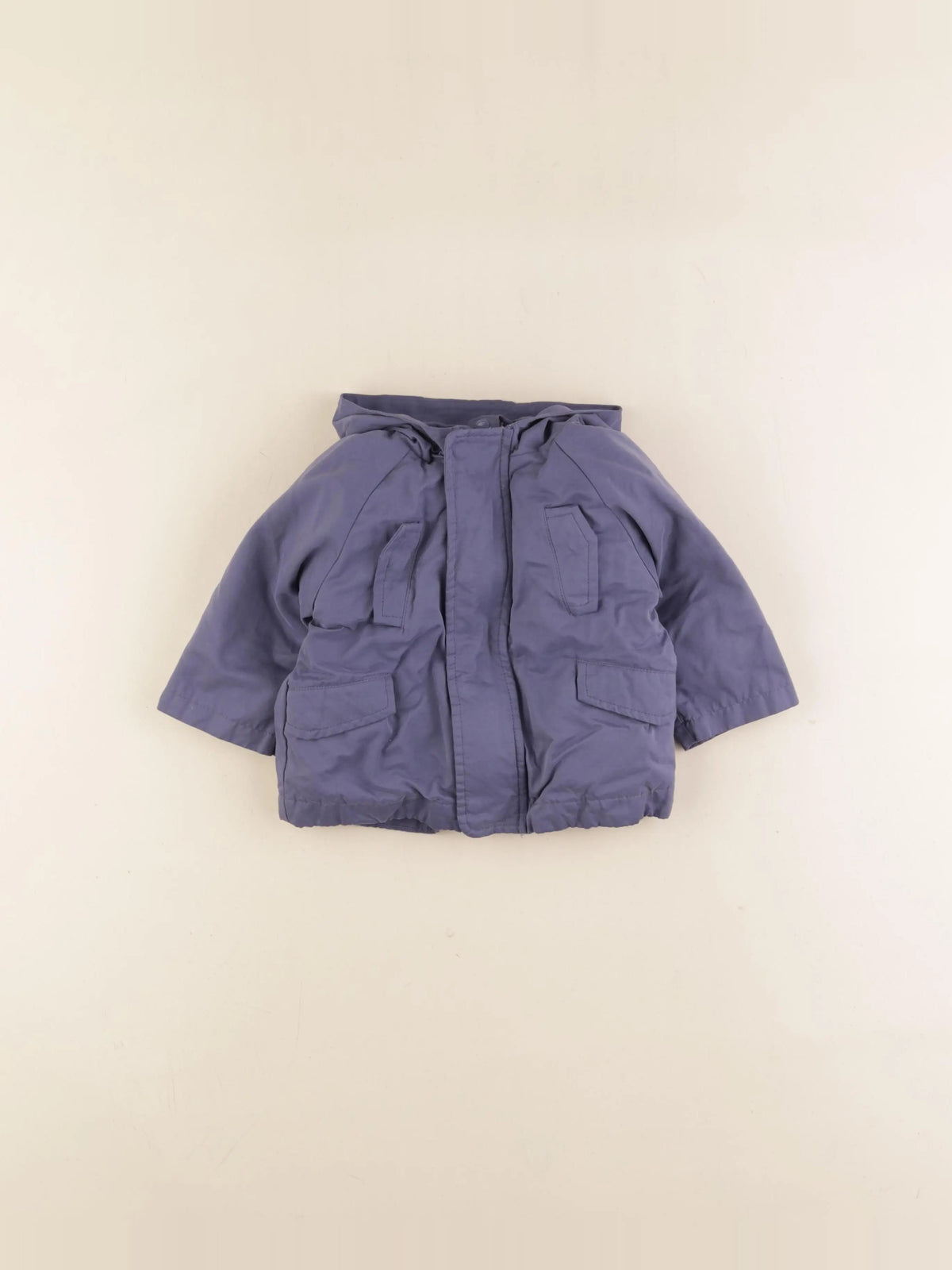 Vertbaudet - manteau doublure amovible bleu - 9 mois