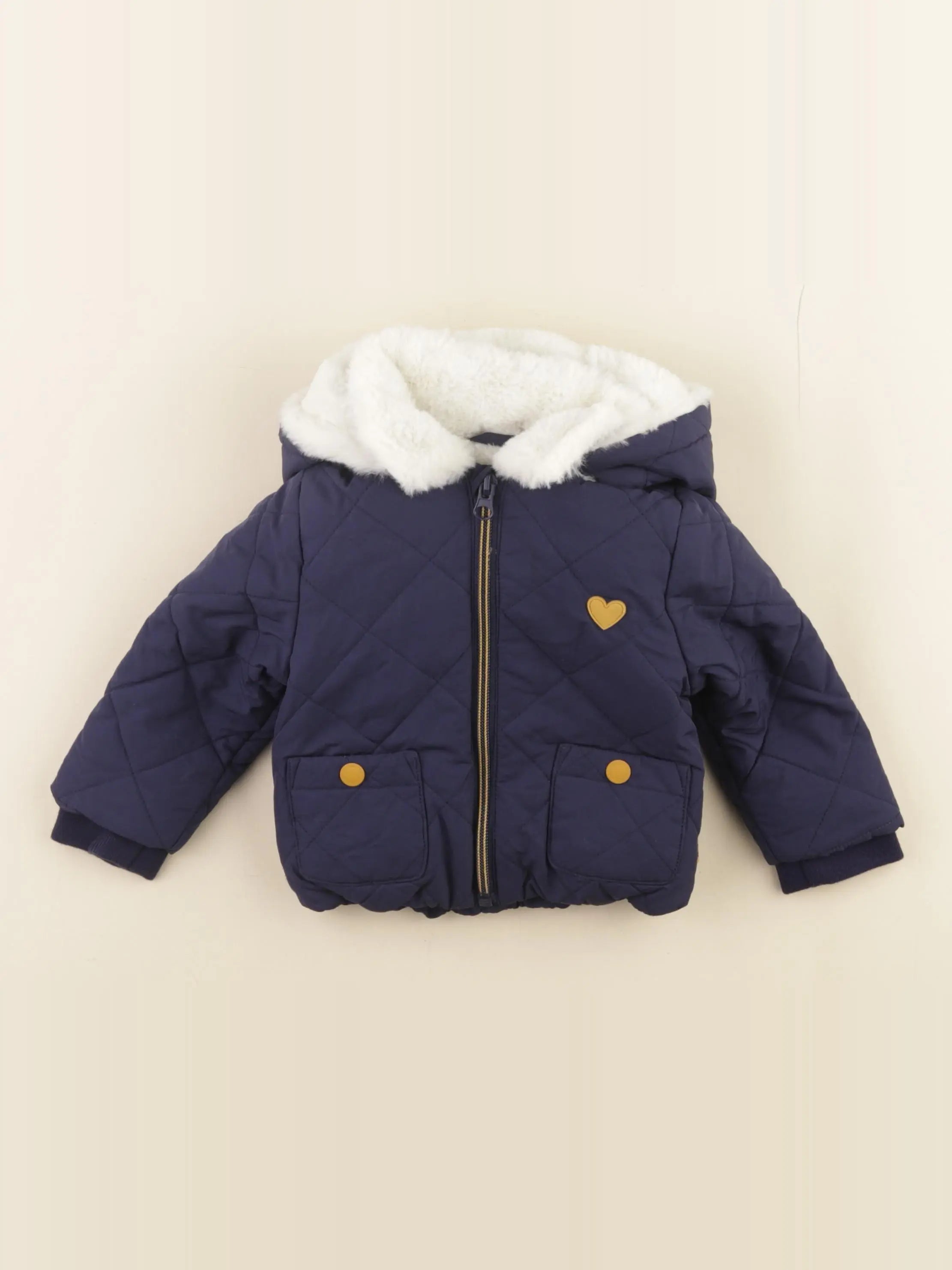 Cadet Rousselle - veste doublé bleu - 6 mois