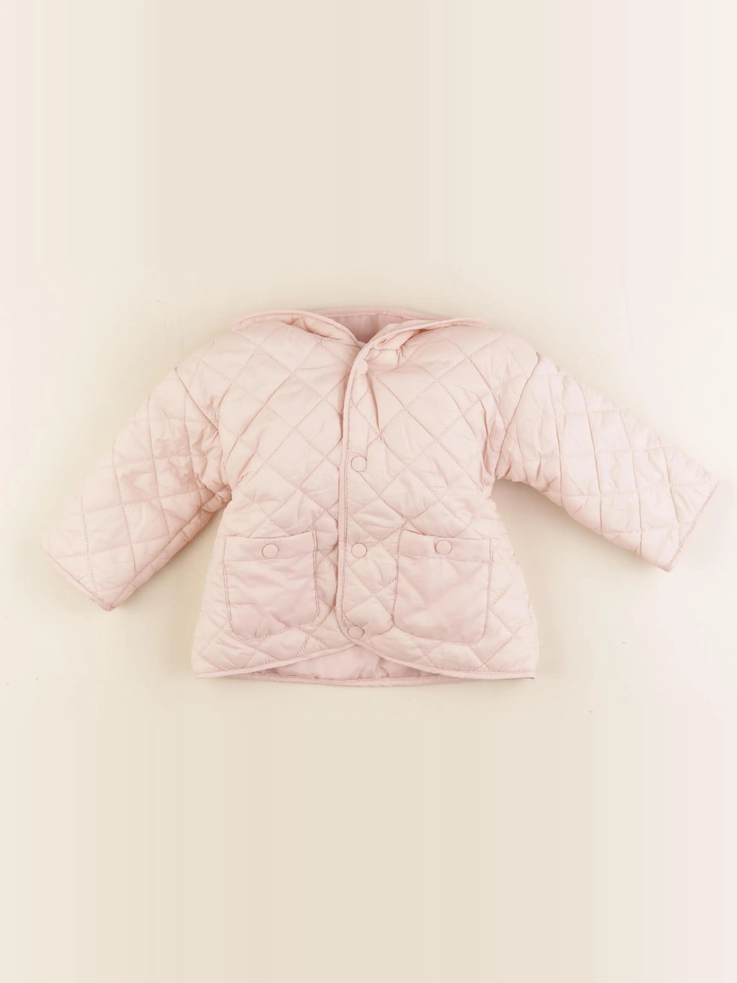 Vertbaudet - doudoune rose - 9 mois