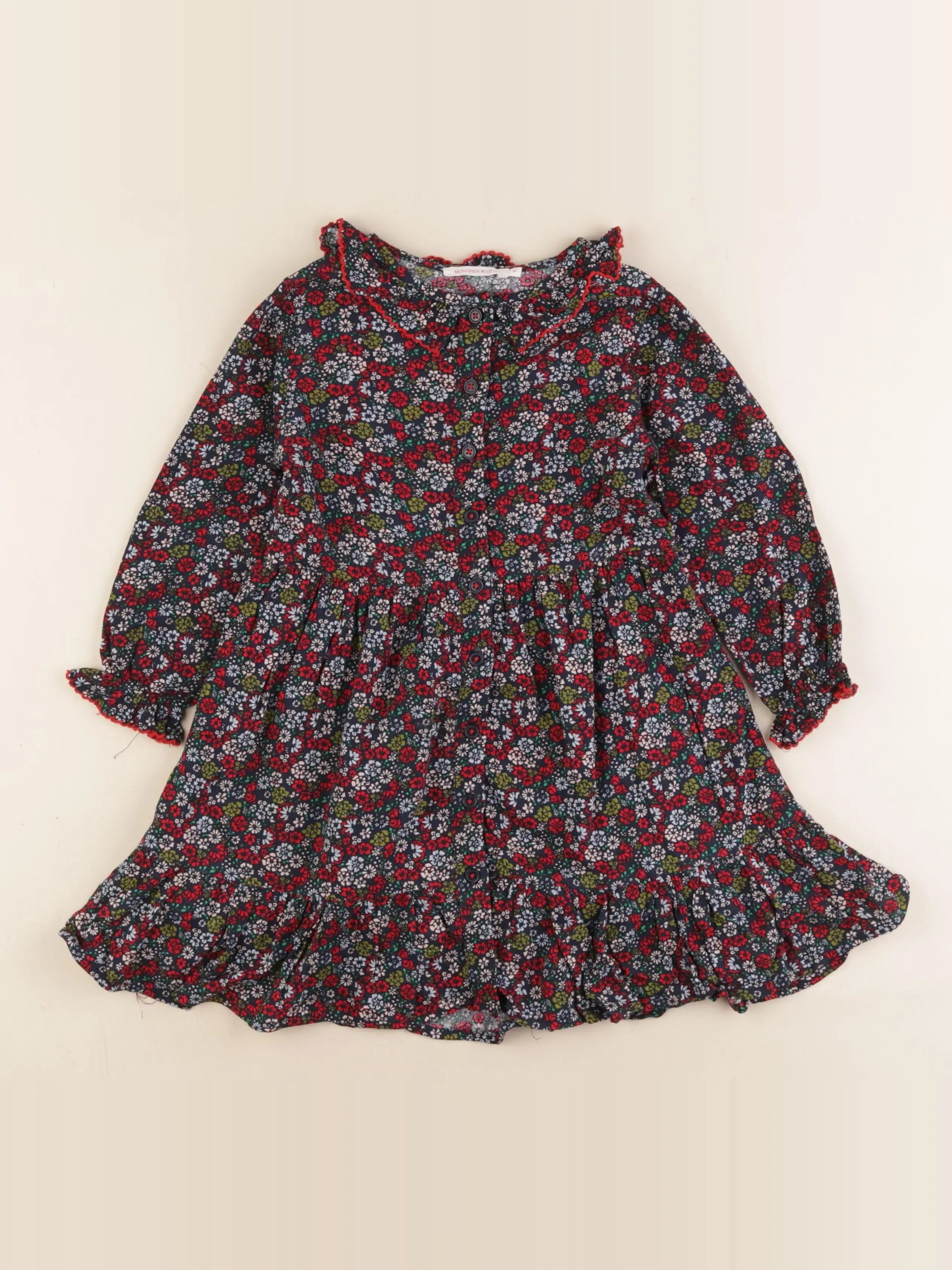 Monoprix - robe multicolore - 3 ans