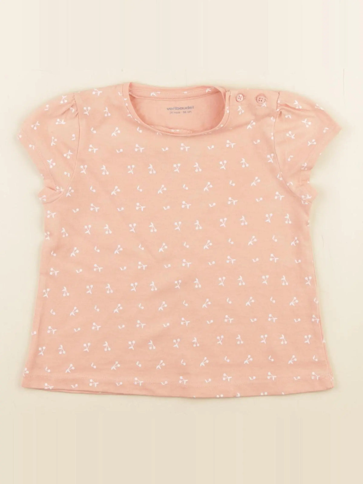 Vertbaudet - tee-shirt rose - 24 mois