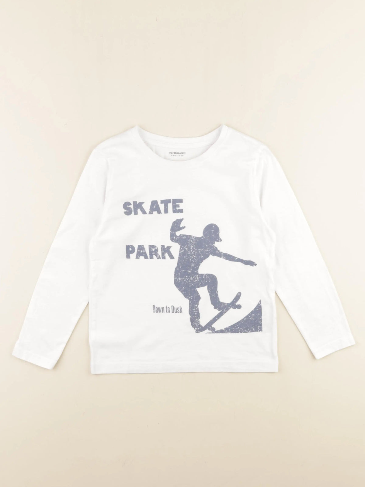 Vertbaudet - tee-shirt blanc - 6 ans