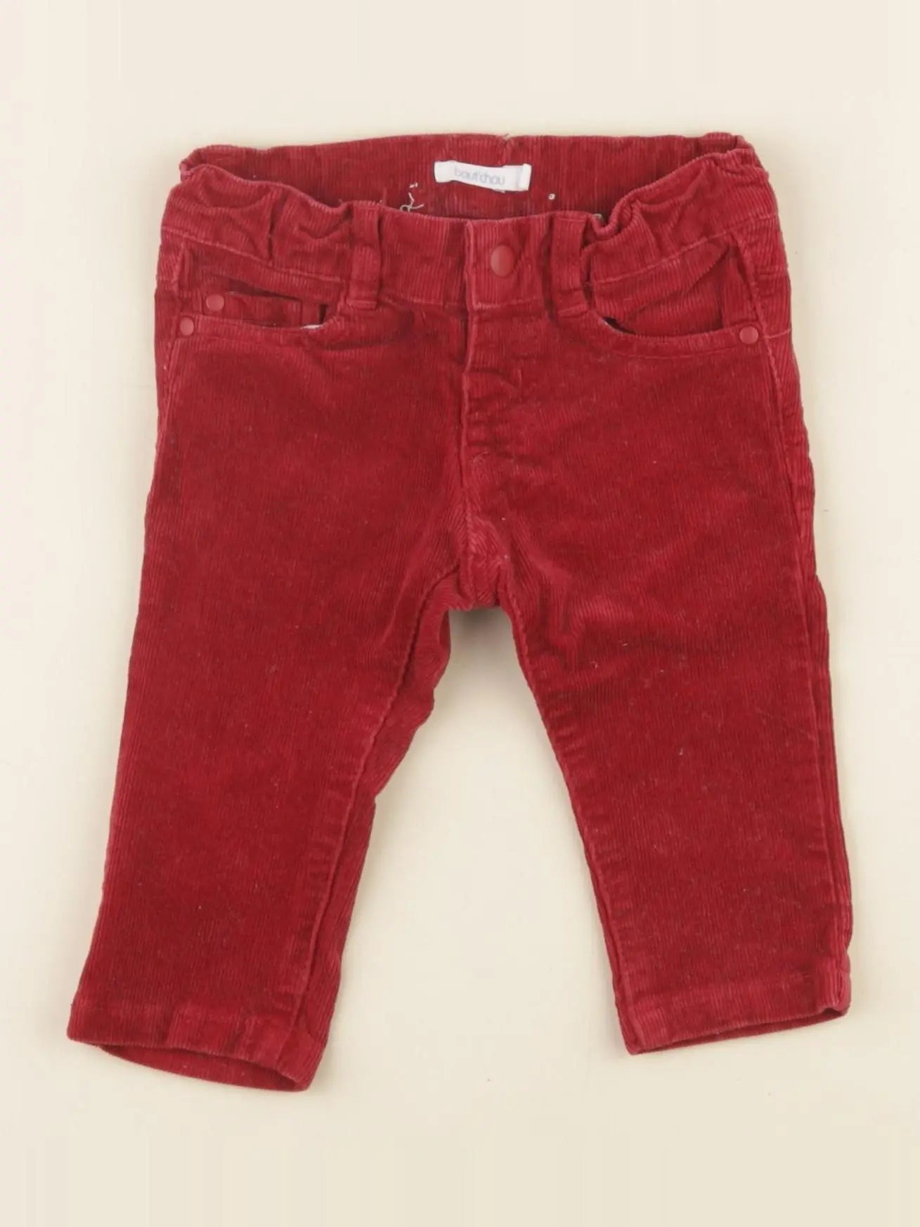 Boutchou - pantalon rouge - 6 mois