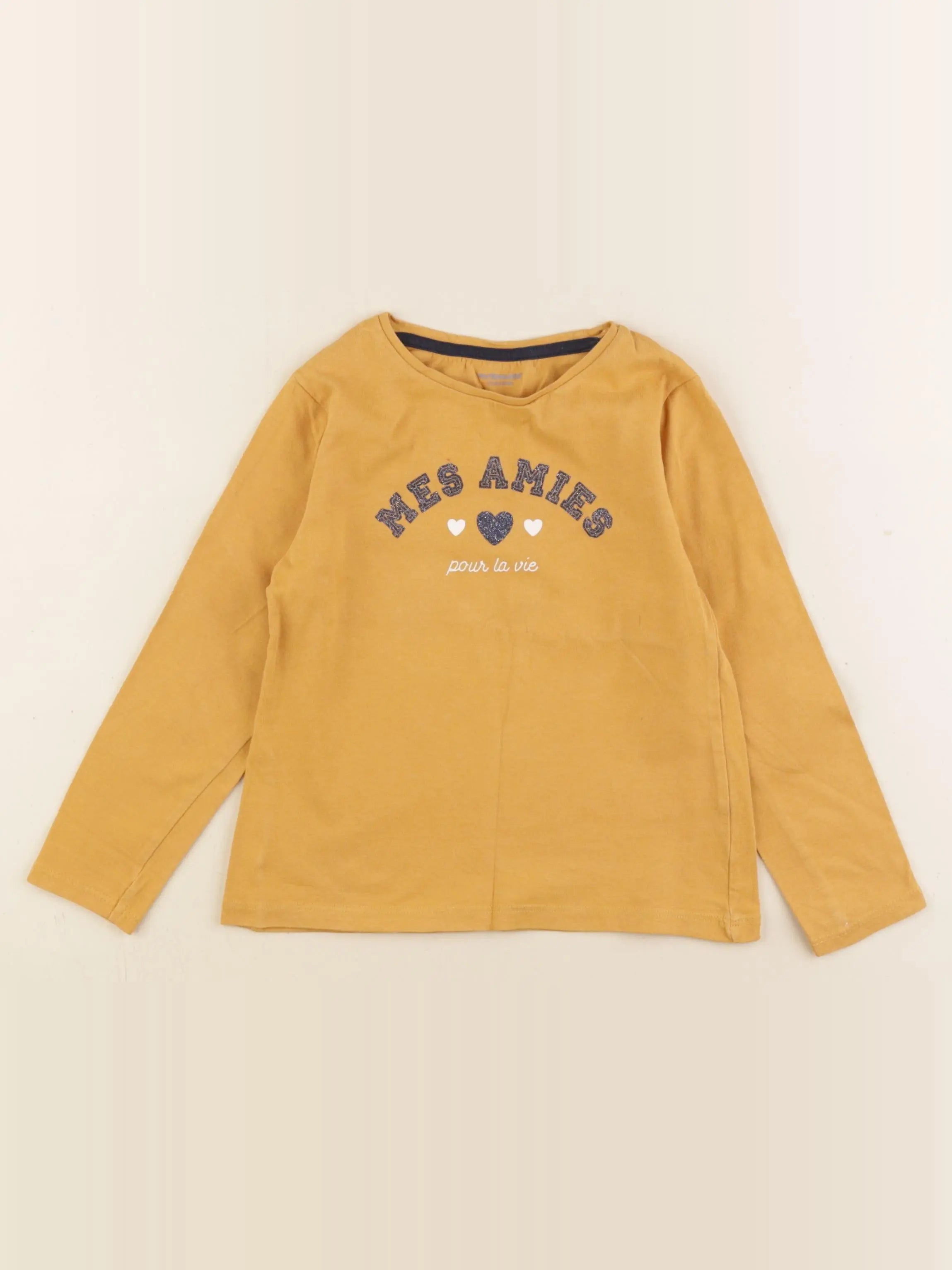 Vertbaudet - tee-shirt jaune - 6 ans