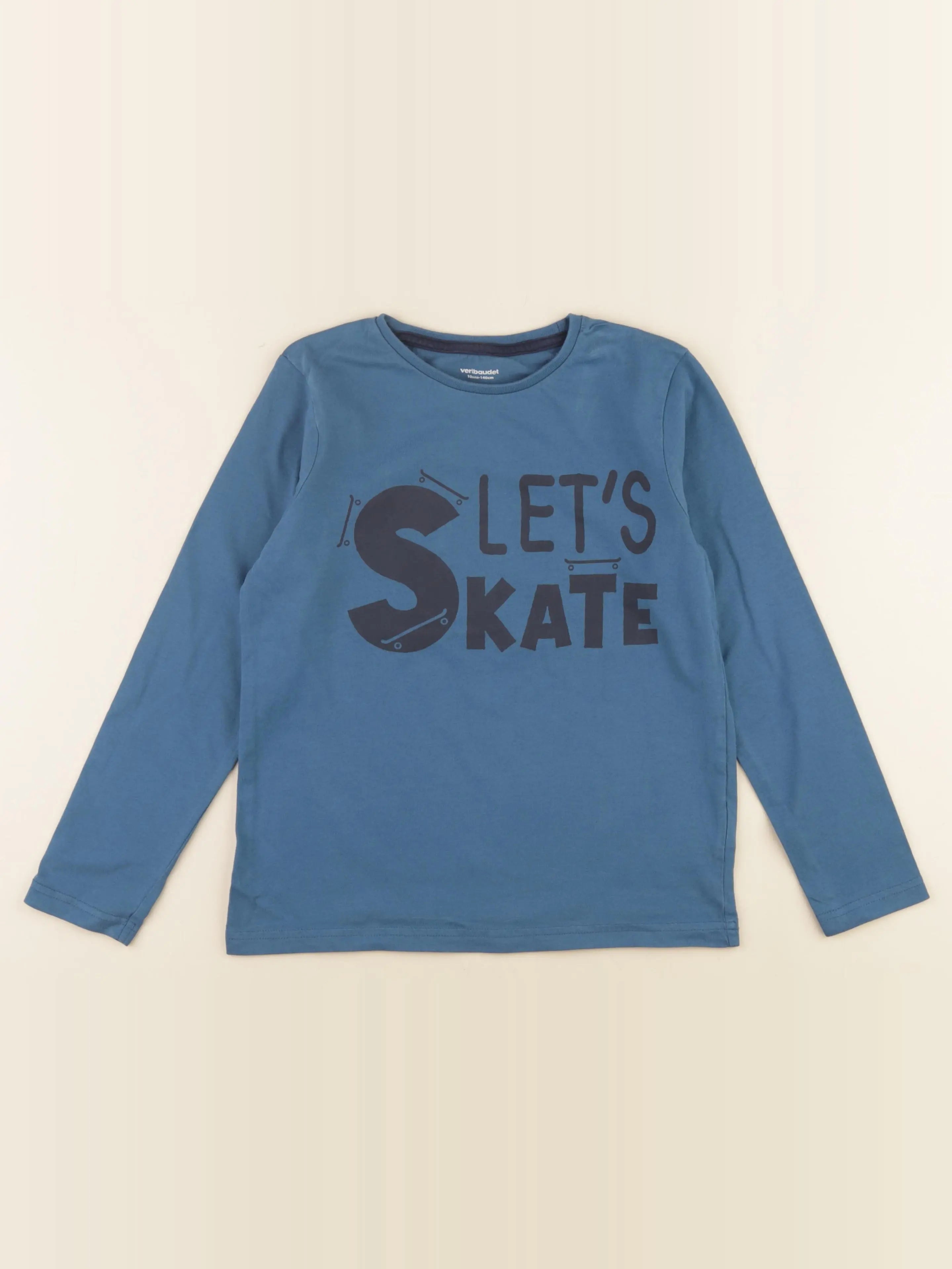 Vertbaudet - tee-shirt bleu - 10 ans