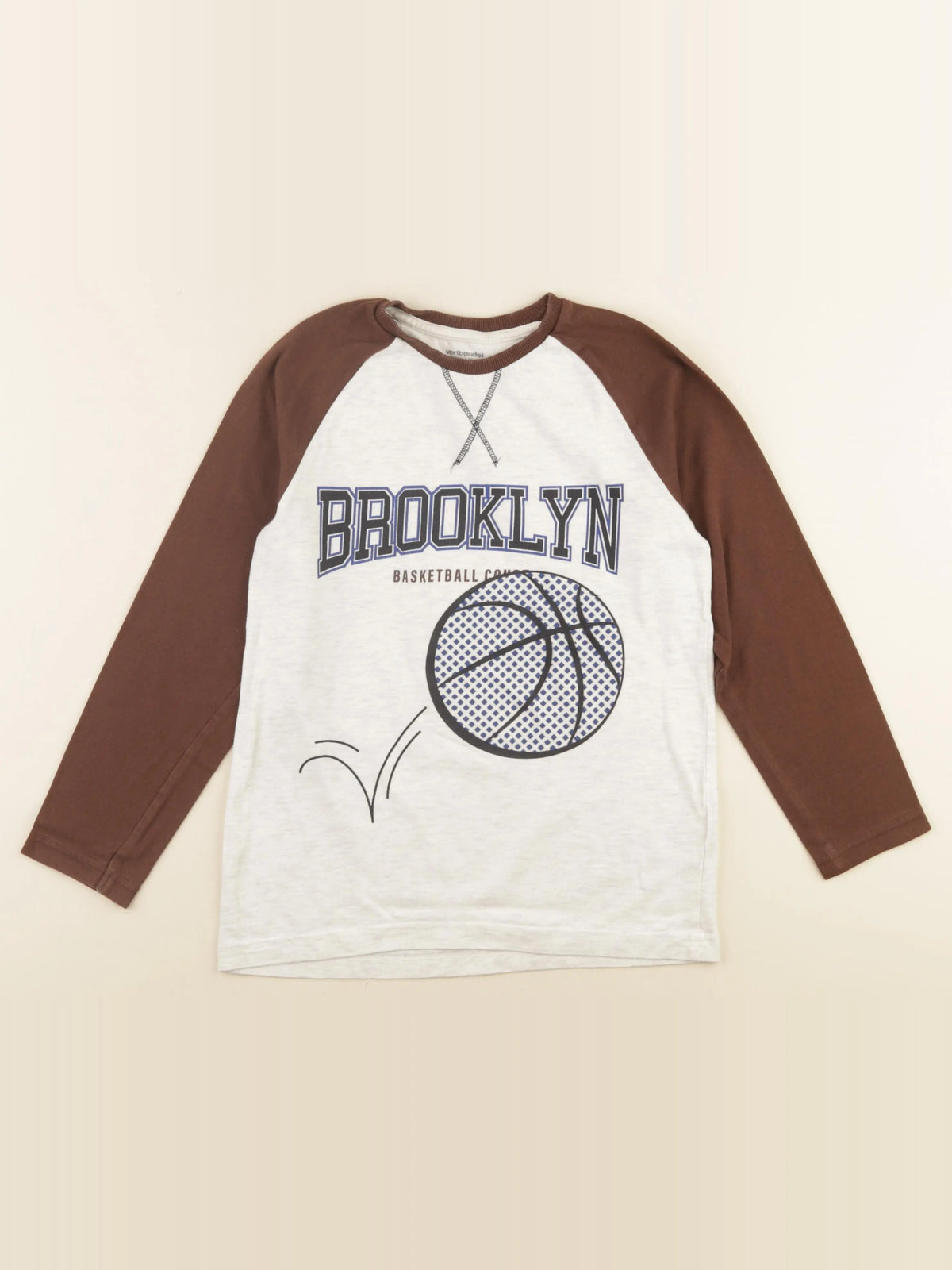 Vertbaudet - tee-shirt marron - 10 ans