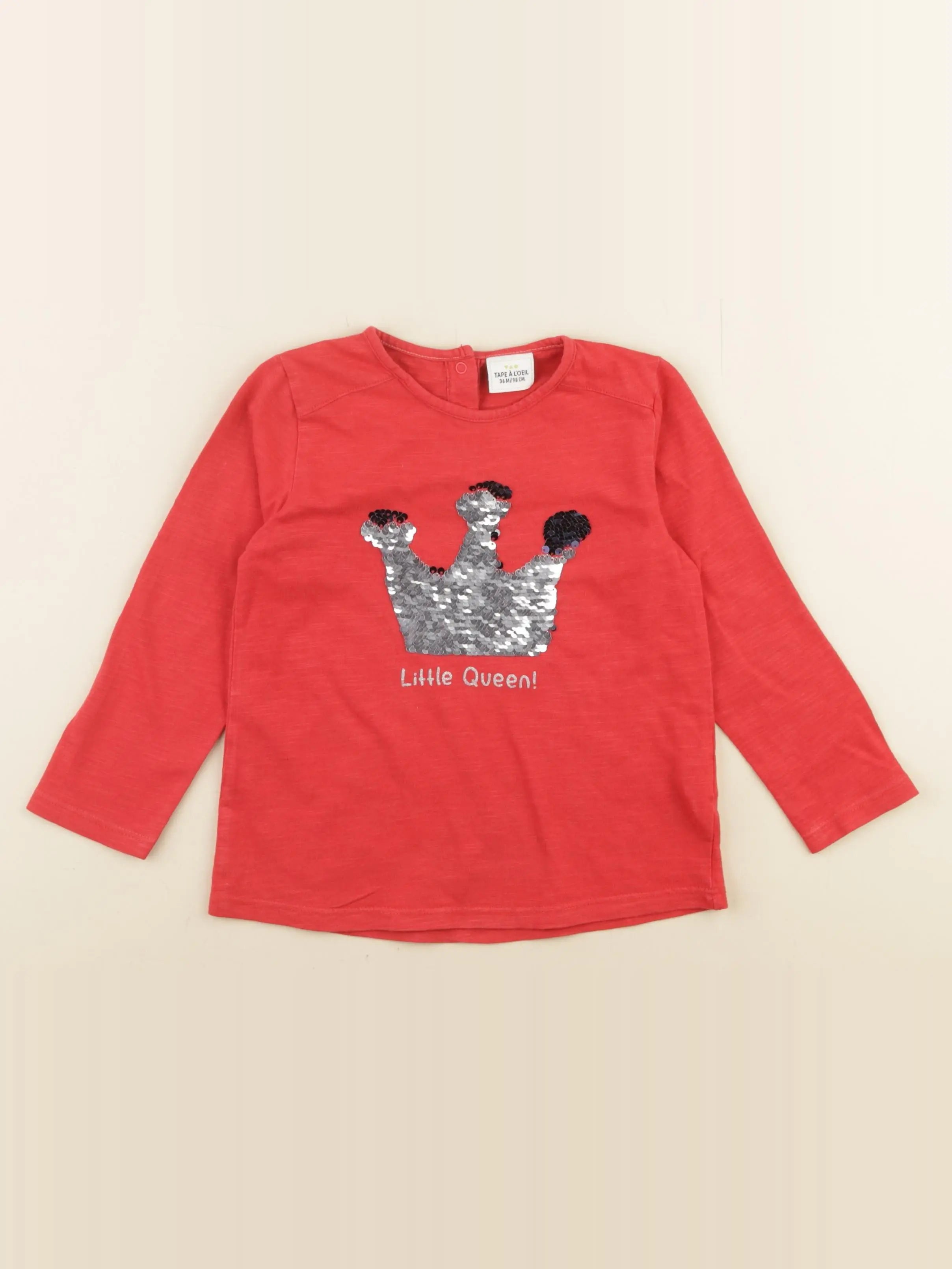 Tape à l'oeil - tee-shirt rouge, argent - 36 mois