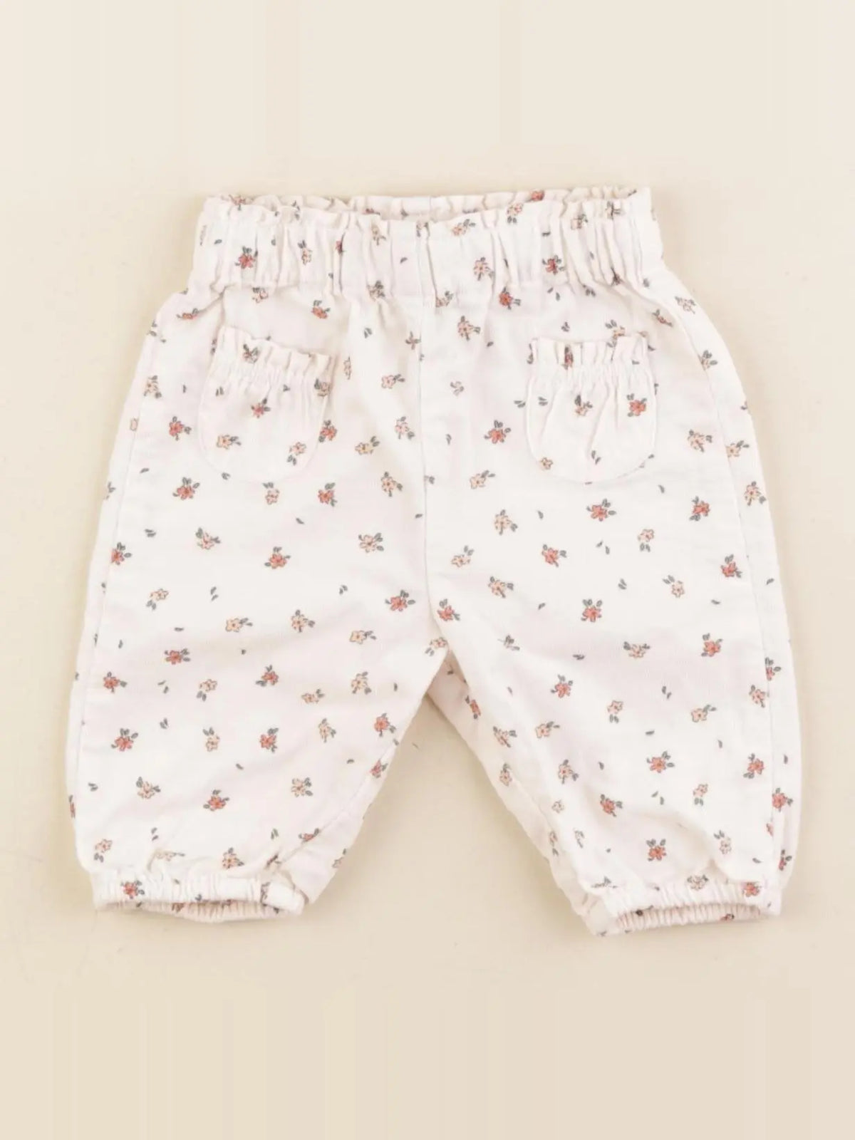 Vertbaudet - pantalon beige - 1 mois