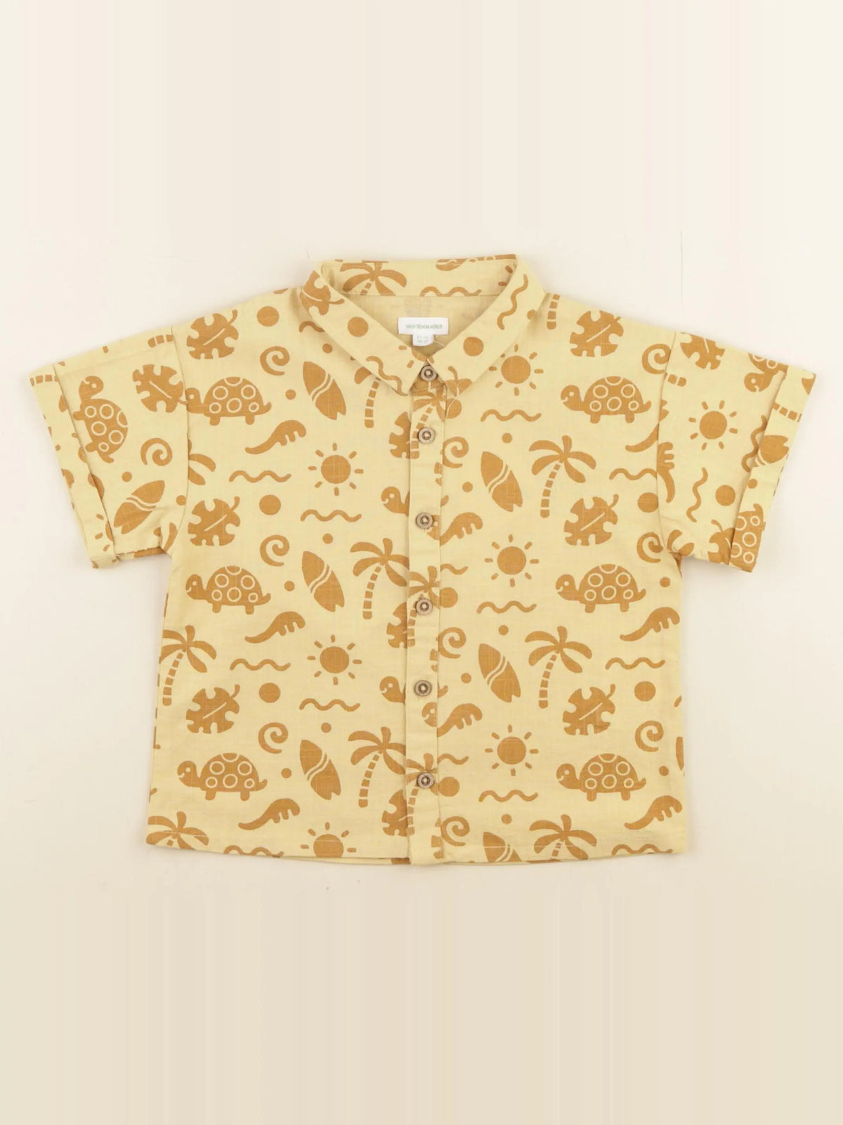 Vertbaudet - chemise jaune - 36 mois