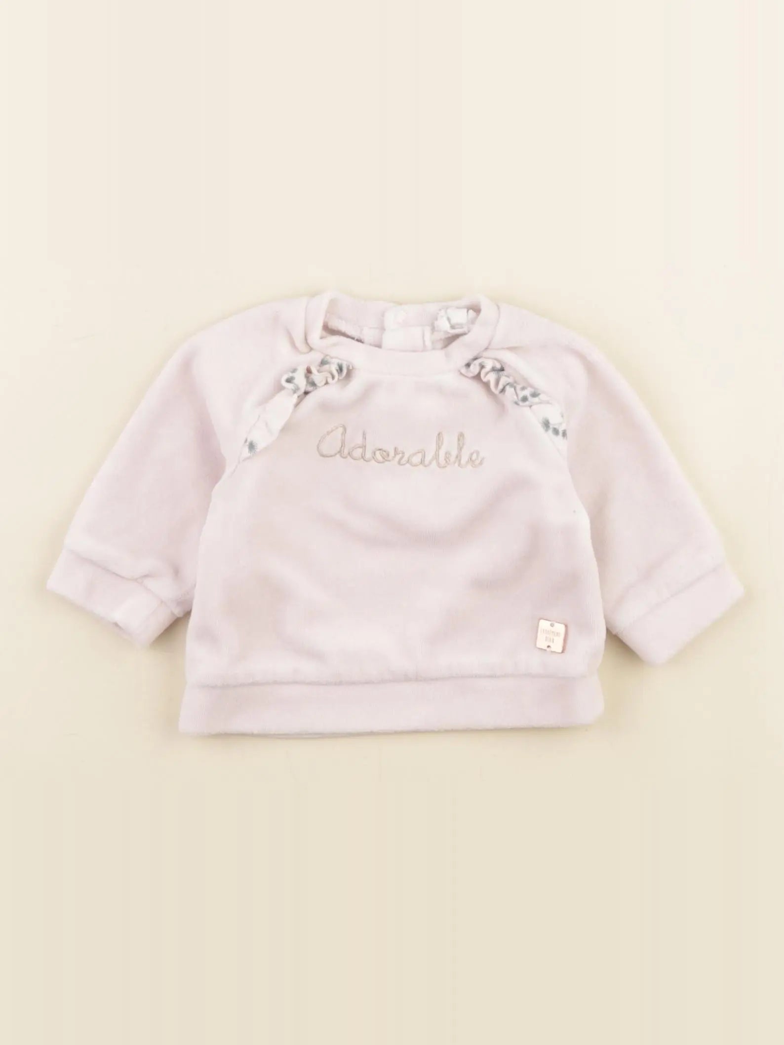 Carrément Beau - sweat rose - 1 mois