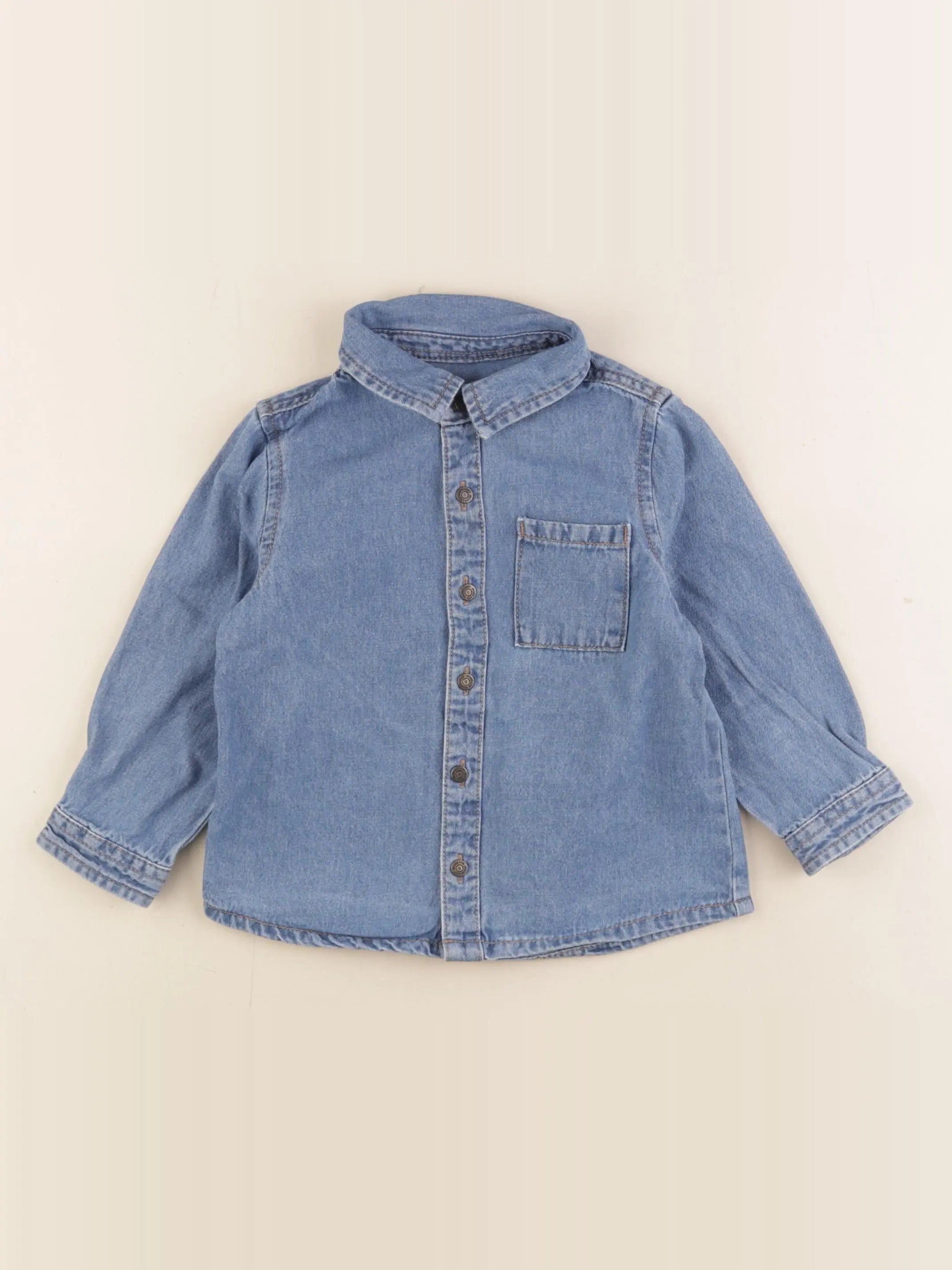 Vertbaudet - chemise bleu - 24 mois