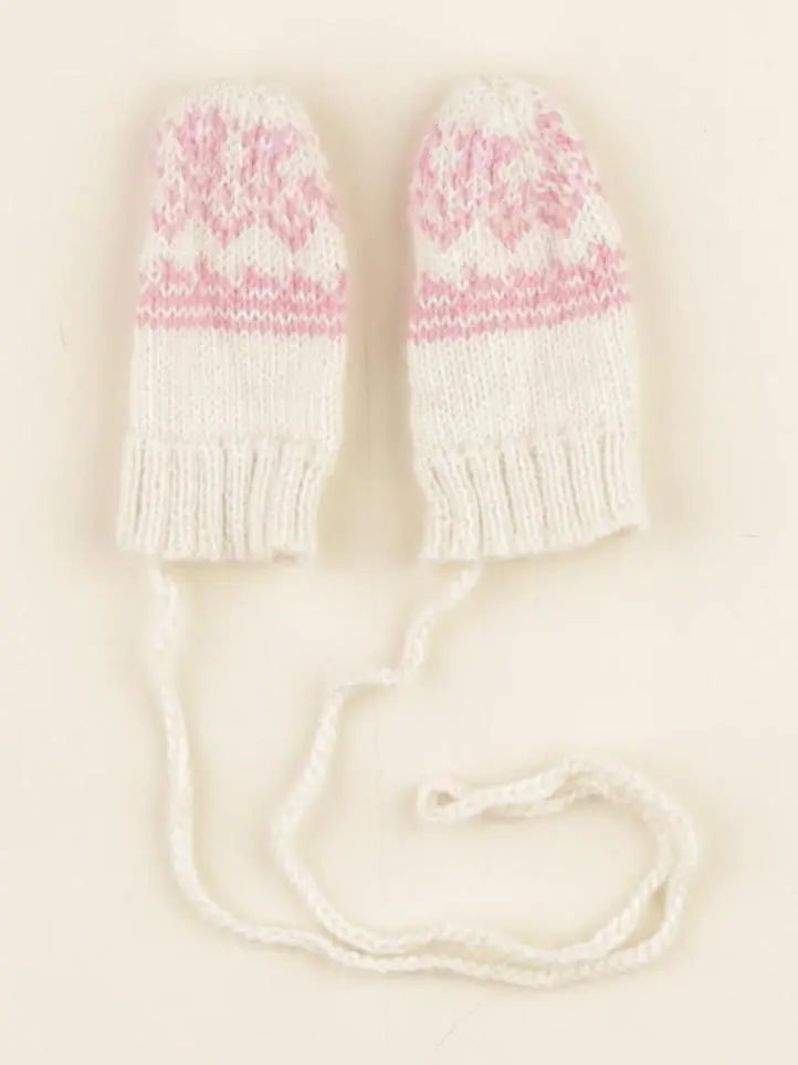 Bonpoint - moufles beige, rose - 0/3 mois