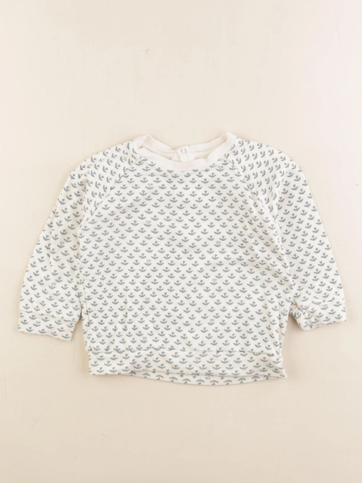 Petit Bateau - tee-shirt beige, vert - 24 mois