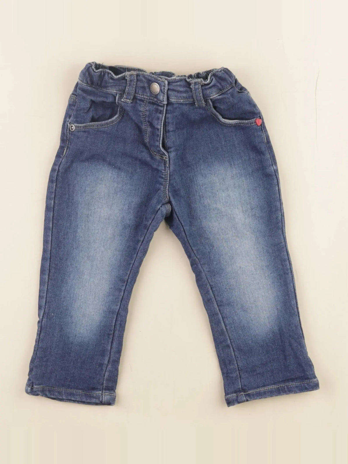 Vertbaudet - jean bleu - 9 mois