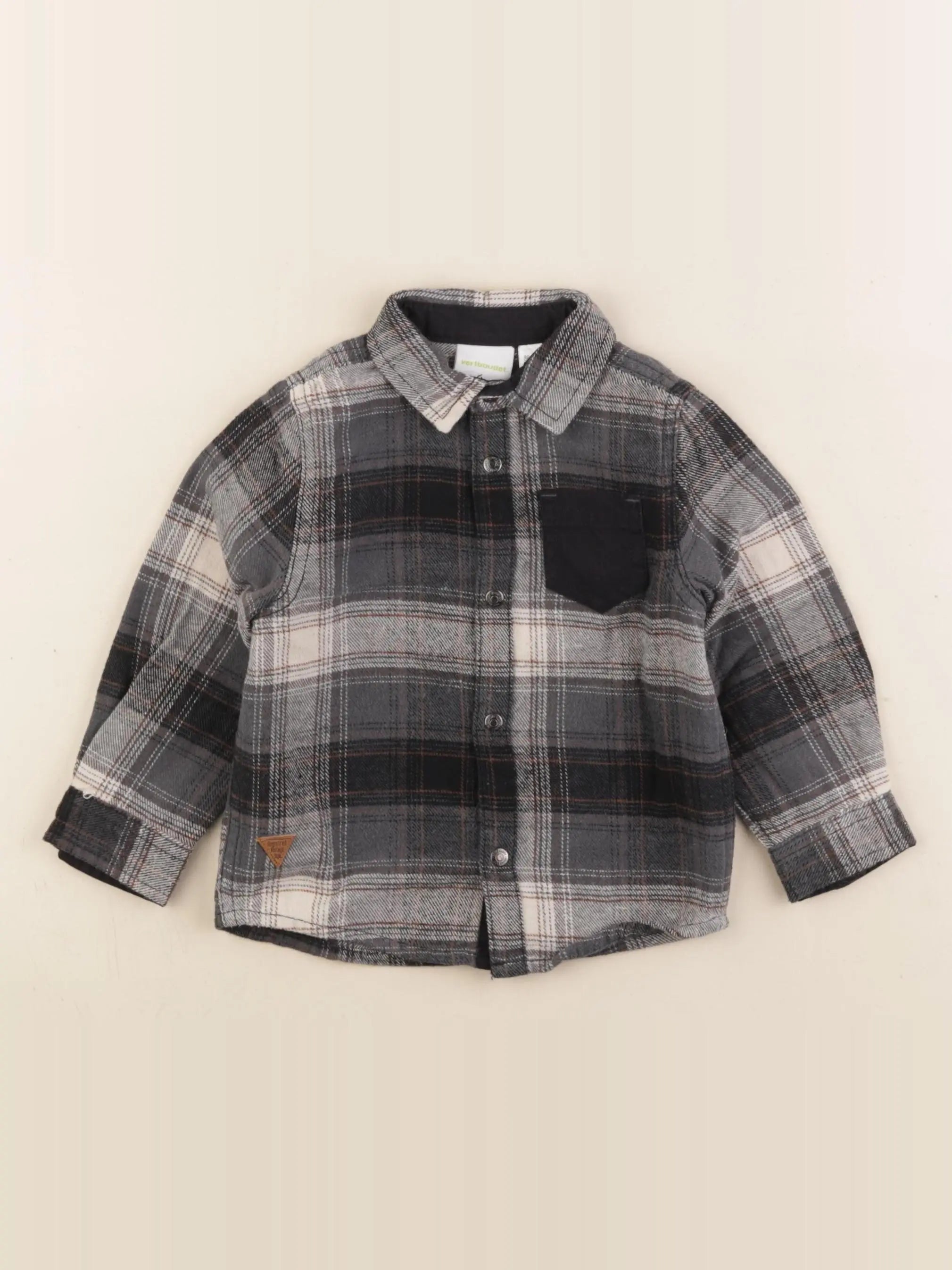 Vertbaudet - chemise noir - 2 ans