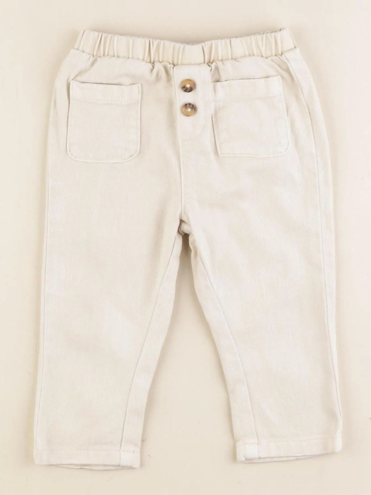 Vertbaudet - jean beige - 12 mois