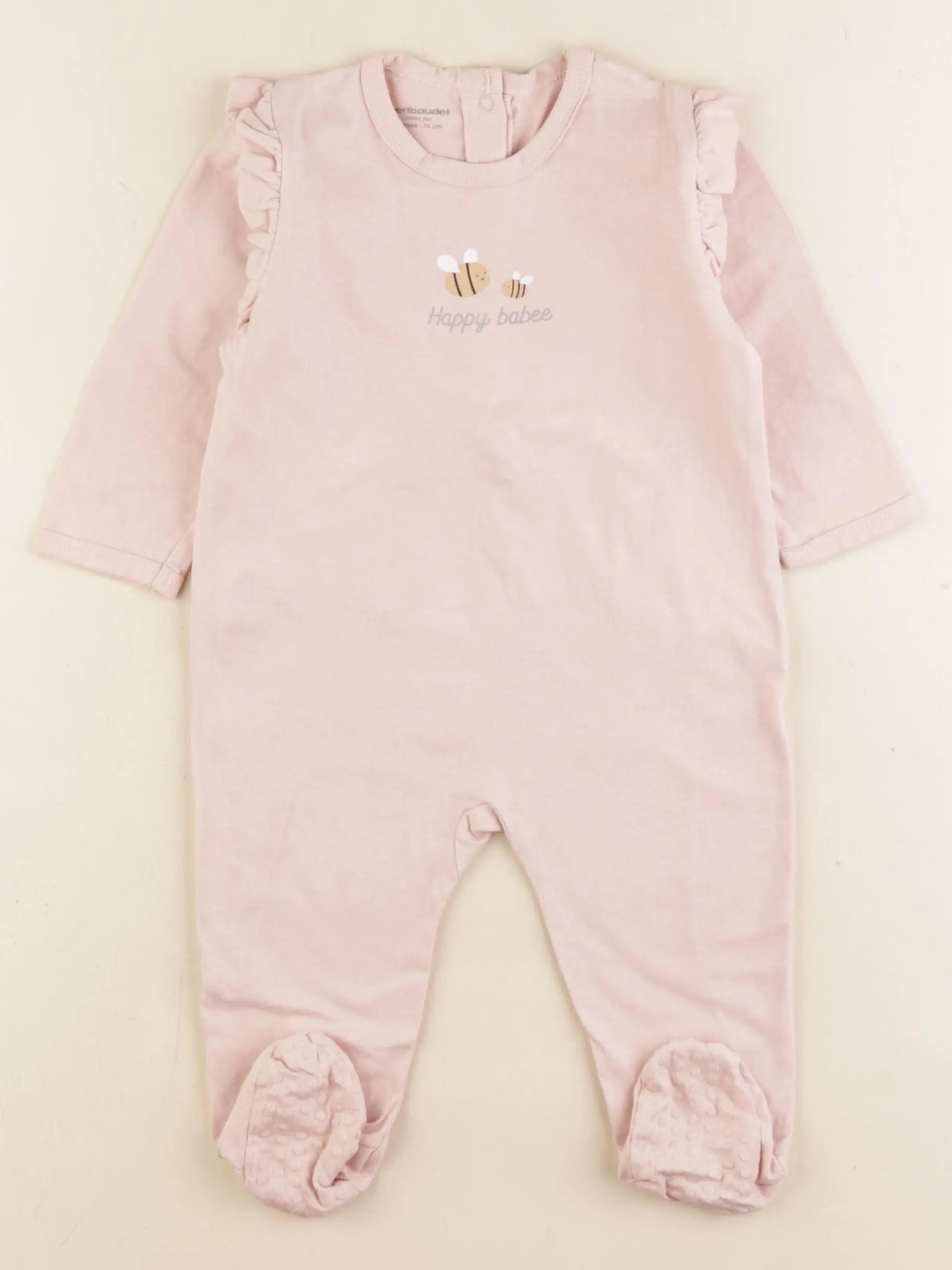 Vertbaudet - pyjama coton rose - 12 mois