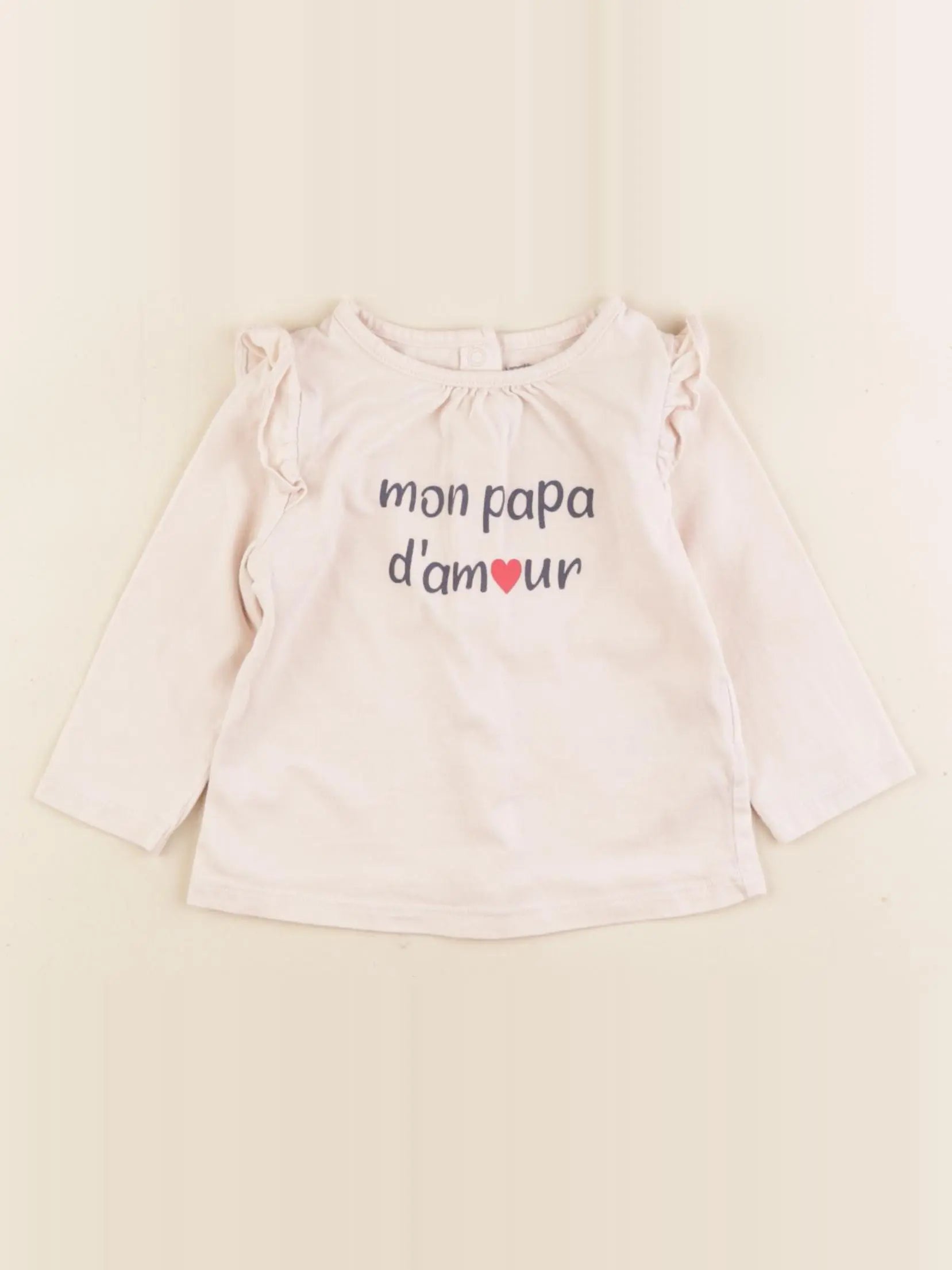 Vertbaudet - tee-shirt rose - 6 mois