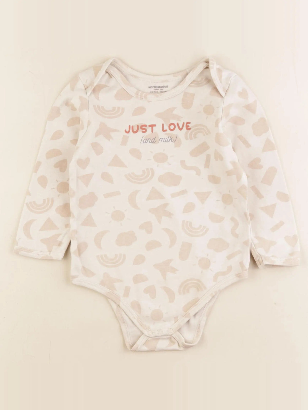 Vertbaudet - body beige - 24 mois