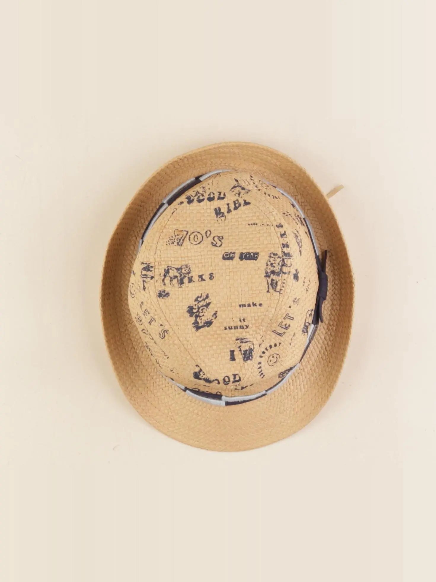 IKKS - chapeau bleu, beige - 8/10 ans