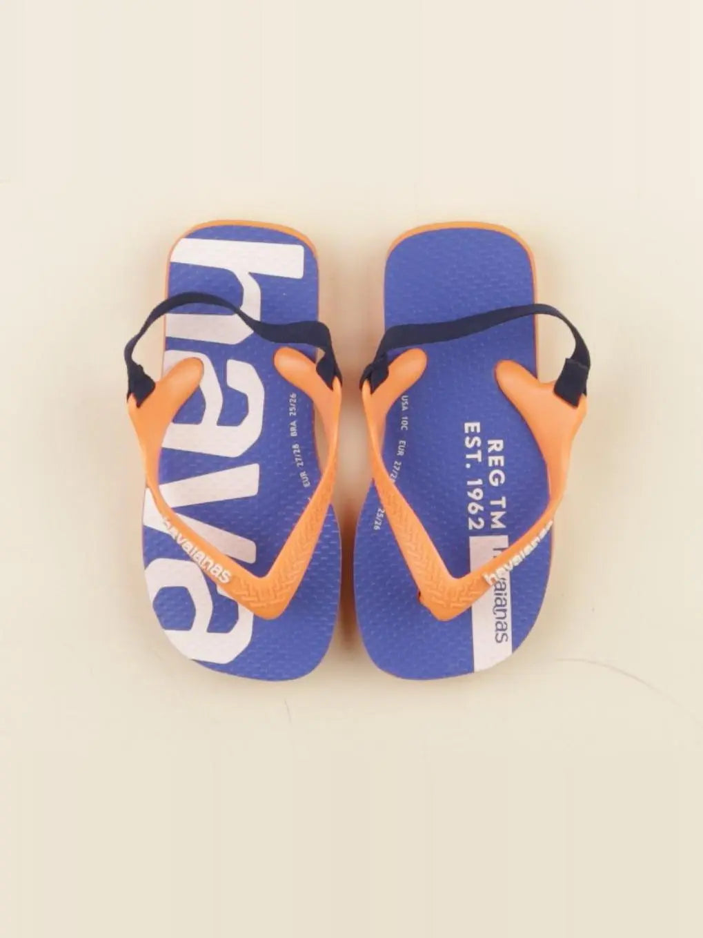 Havaianas - tongs bleu, orange - pointure 27/28