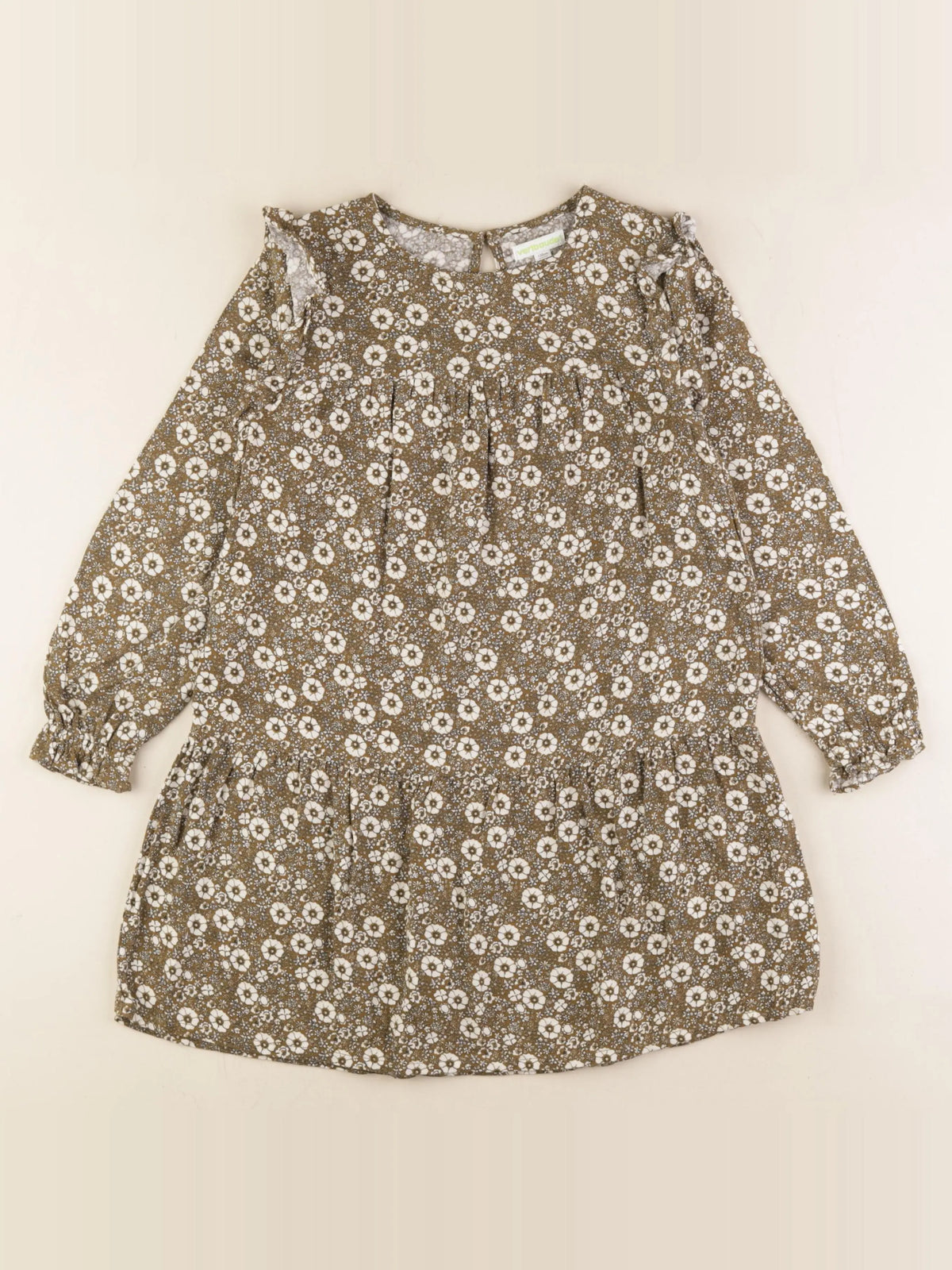 Vertbaudet - robe bleu, vert - 7 ans