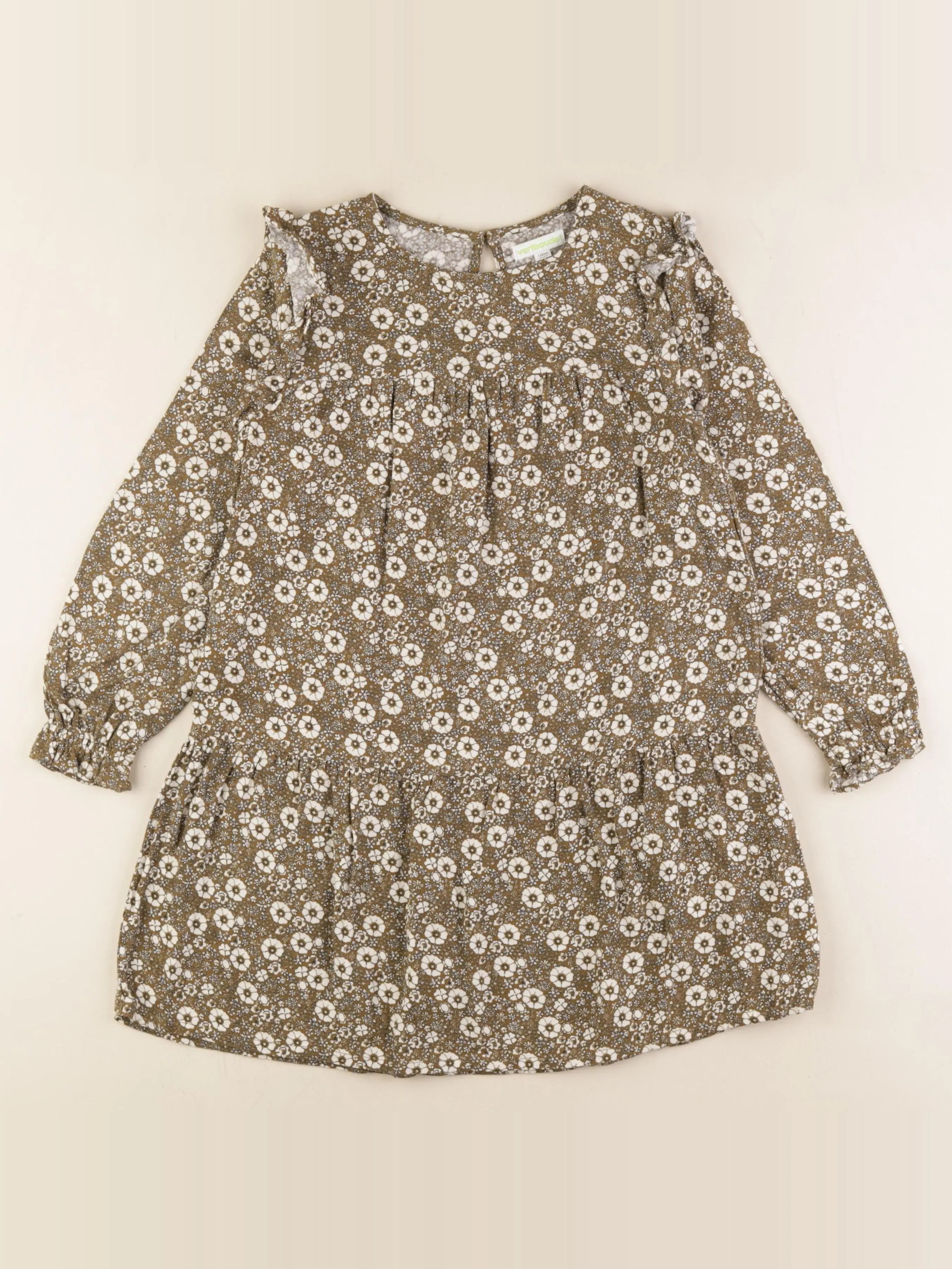 Vertbaudet - robe bleu, vert - 7 ans