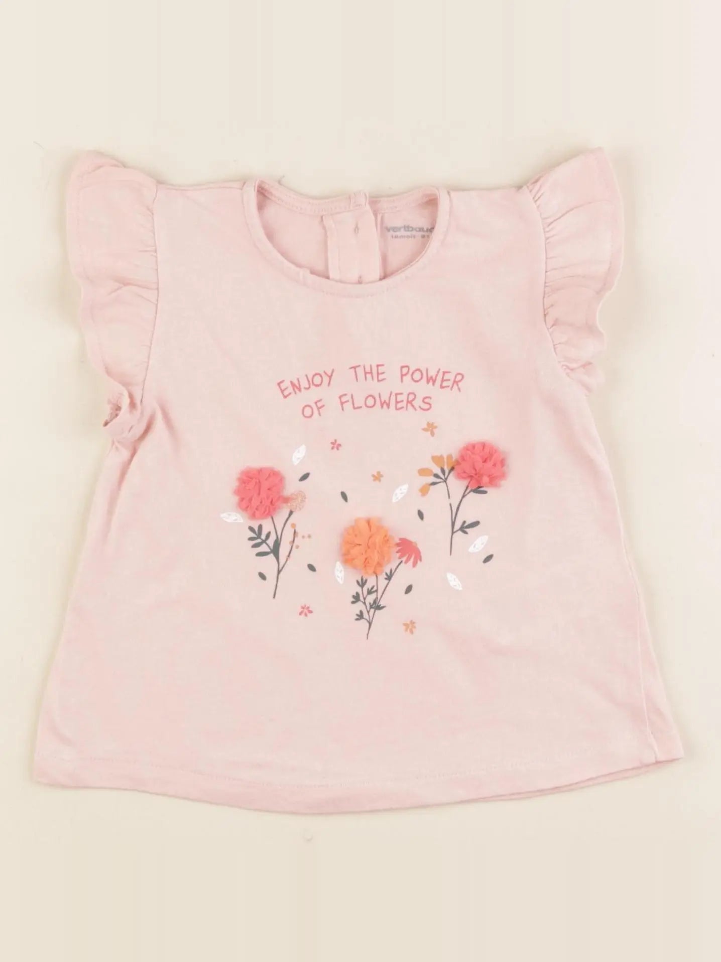 Vertbaudet - tee-shirt rose - 18 mois