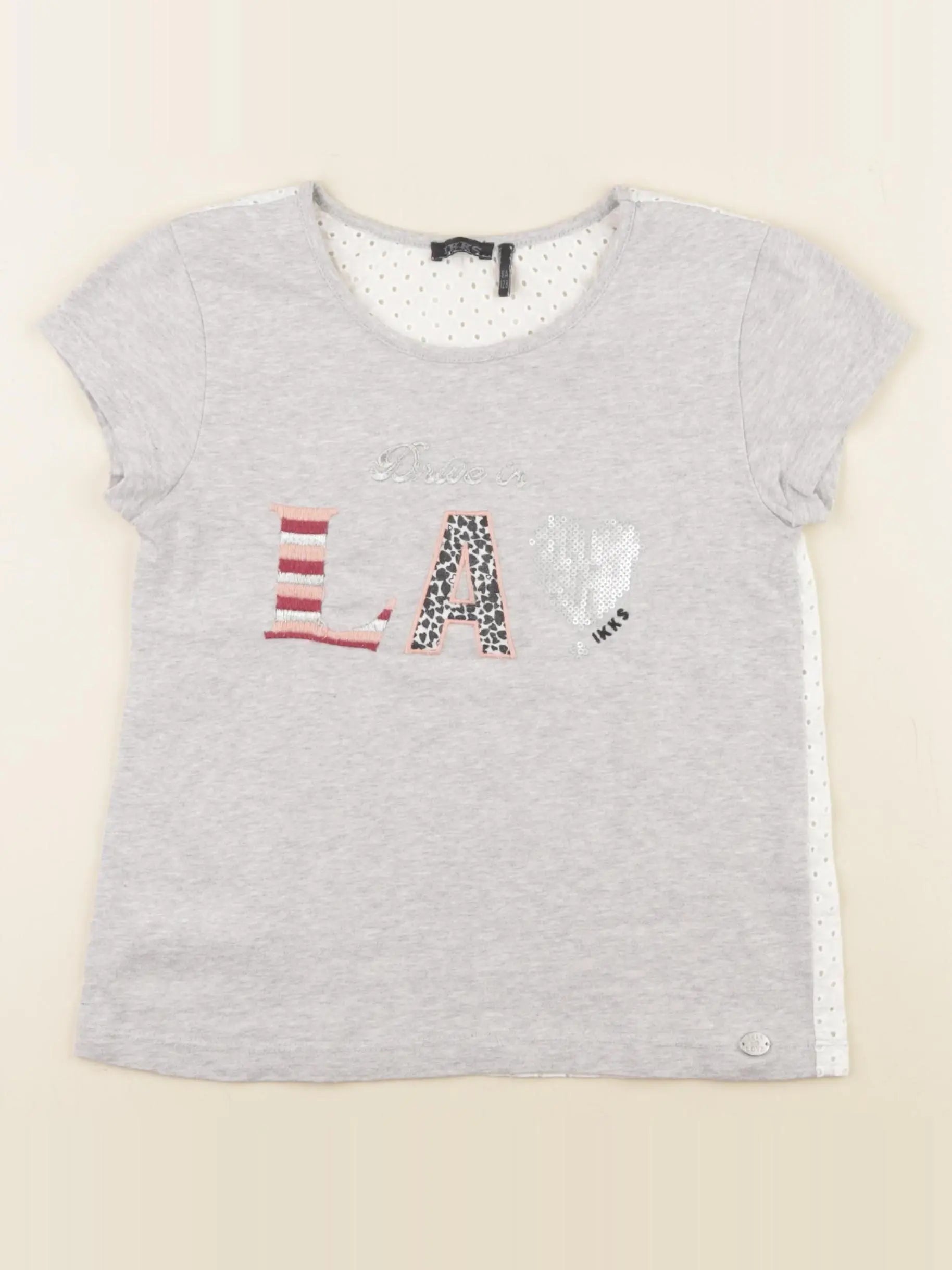 IKKS - tee-shirt gris - 8 ans