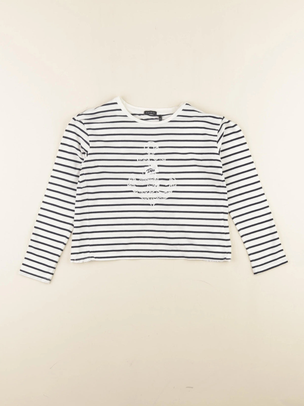 IKKS - tee-shirt blanc, bleu - 8 ans