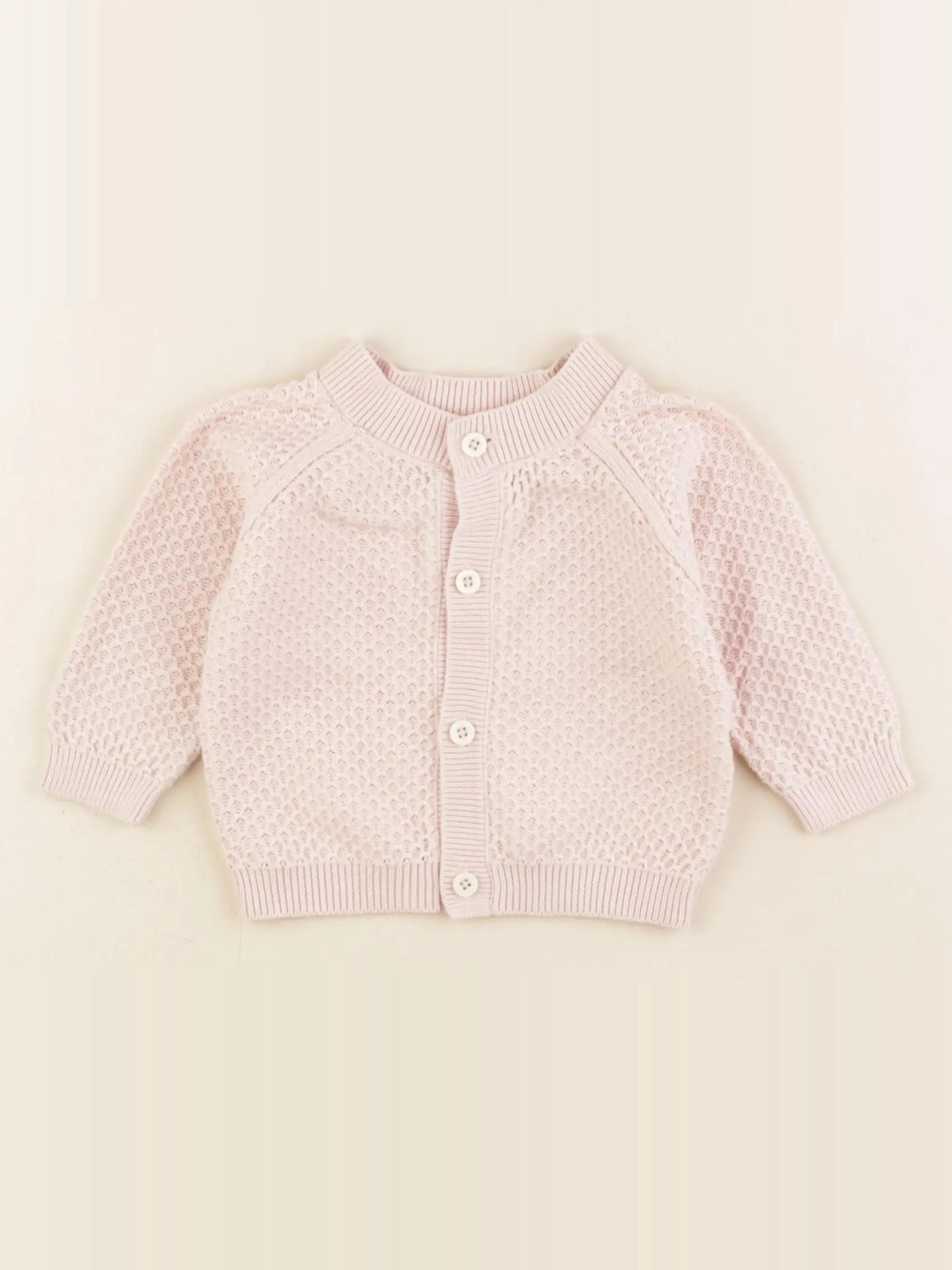 Petit Bateau - gilet rose - 3 mois