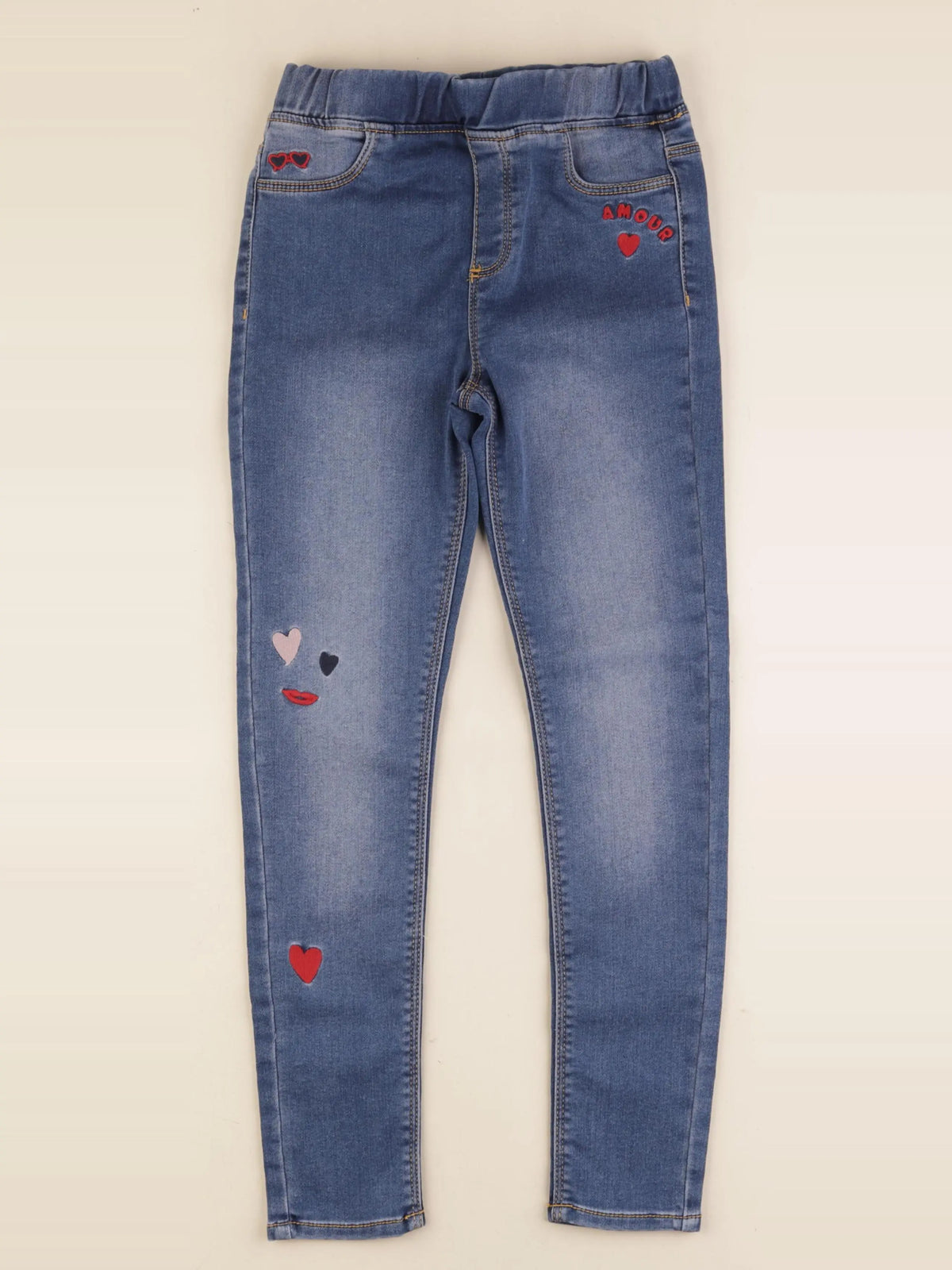 Vertbaudet - jegging bleu - 10 ans