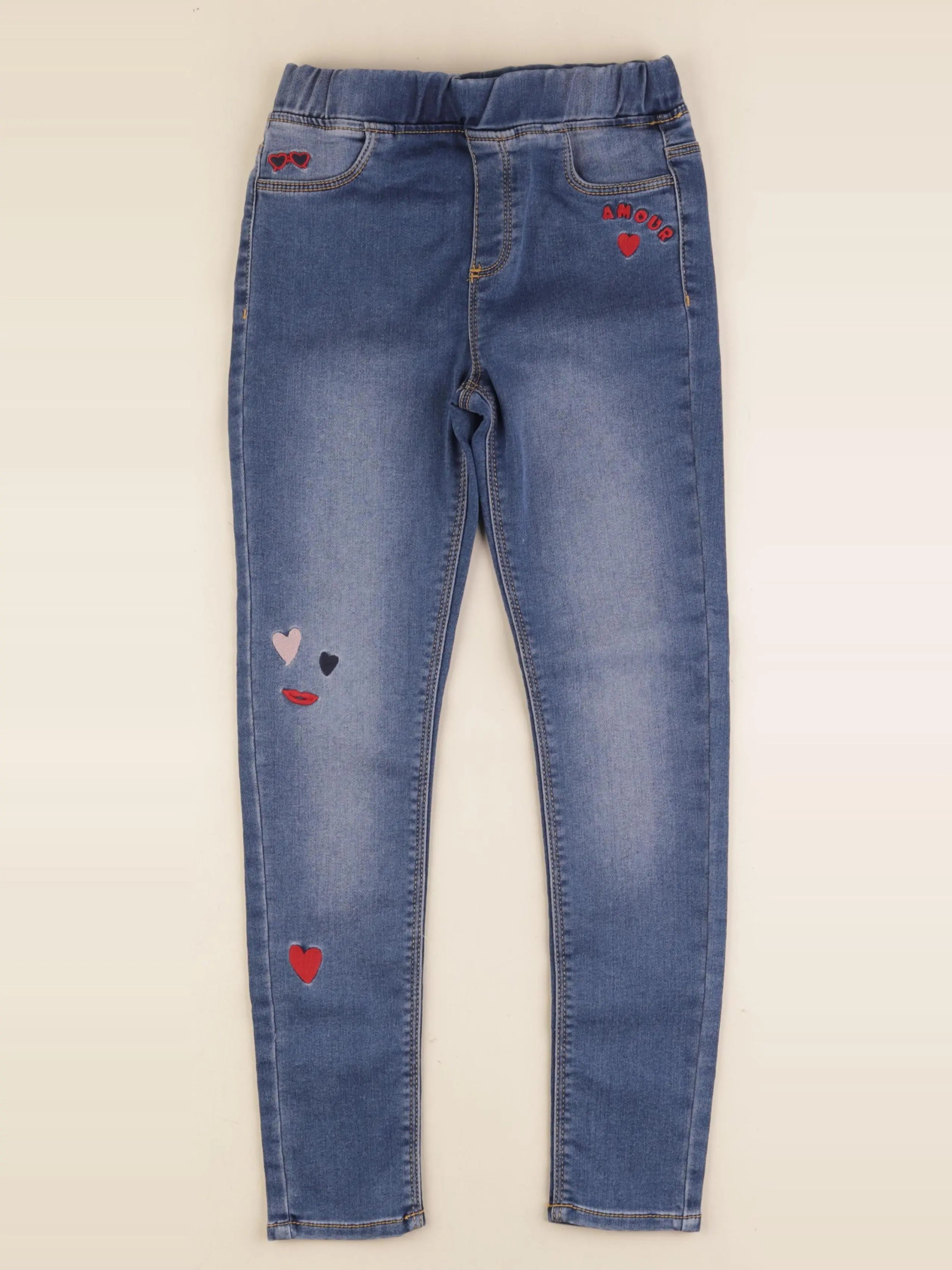 Vertbaudet - jegging bleu - 10 ans