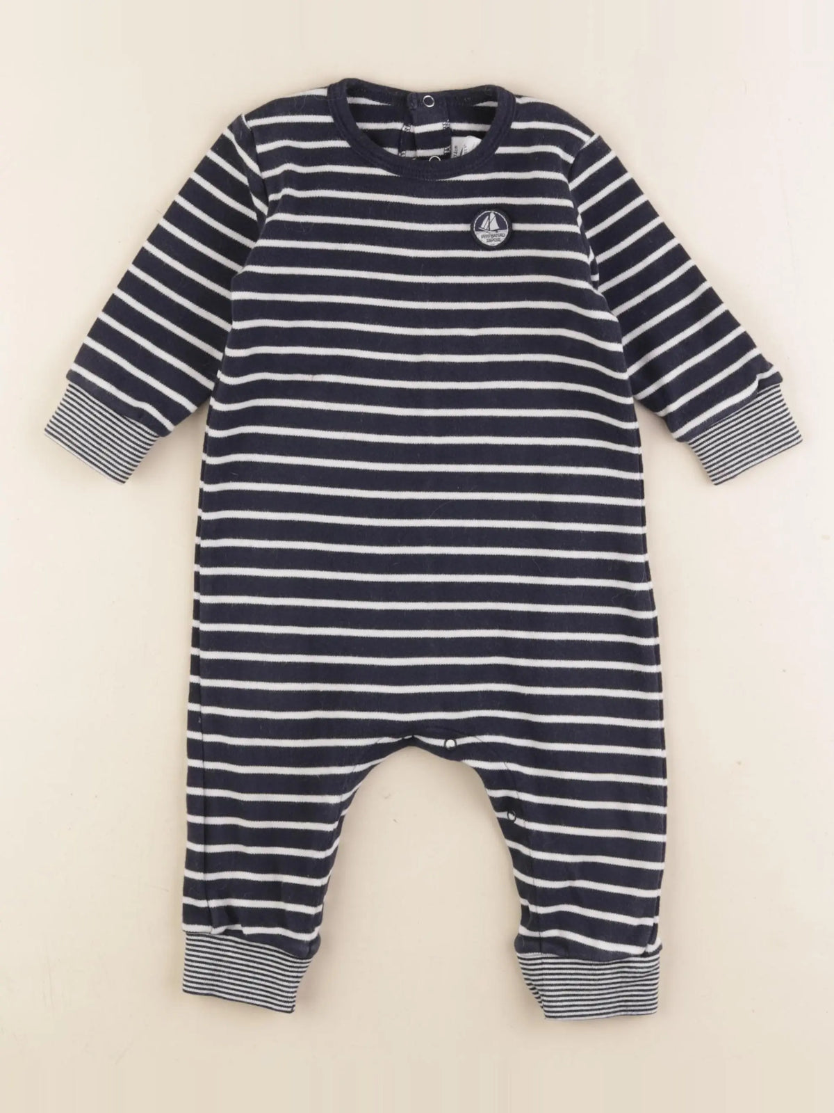 Petit Bateau - combinaison bleu - 12 mois