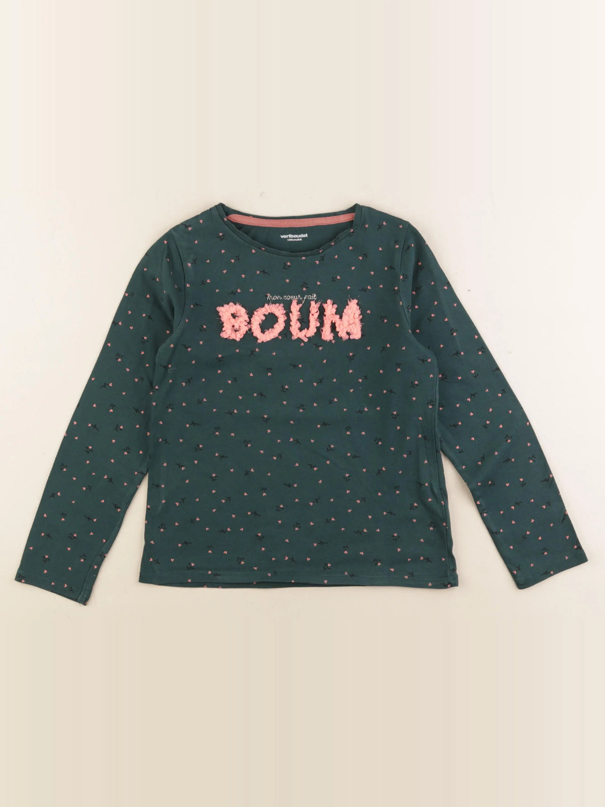 Vertbaudet - tee-shirt vert - 8 ans