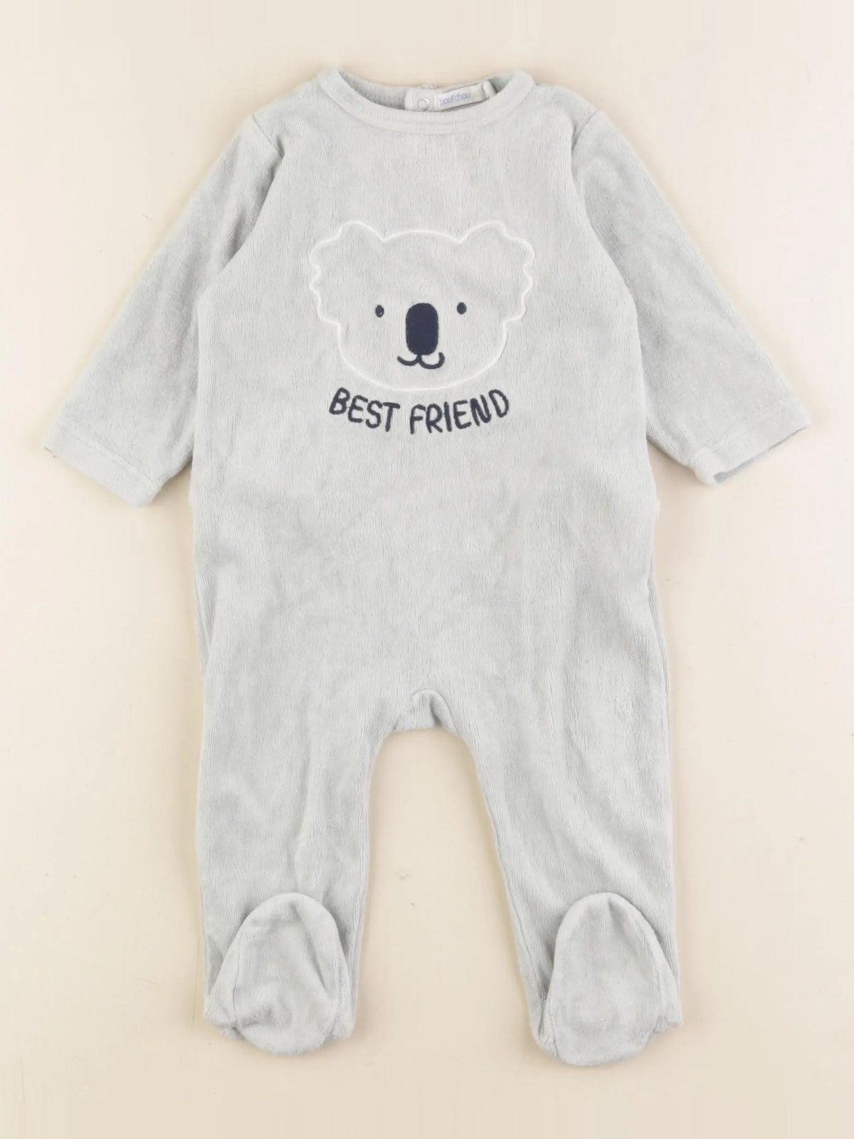 Boutchou - pyjama velours vert - 6 mois