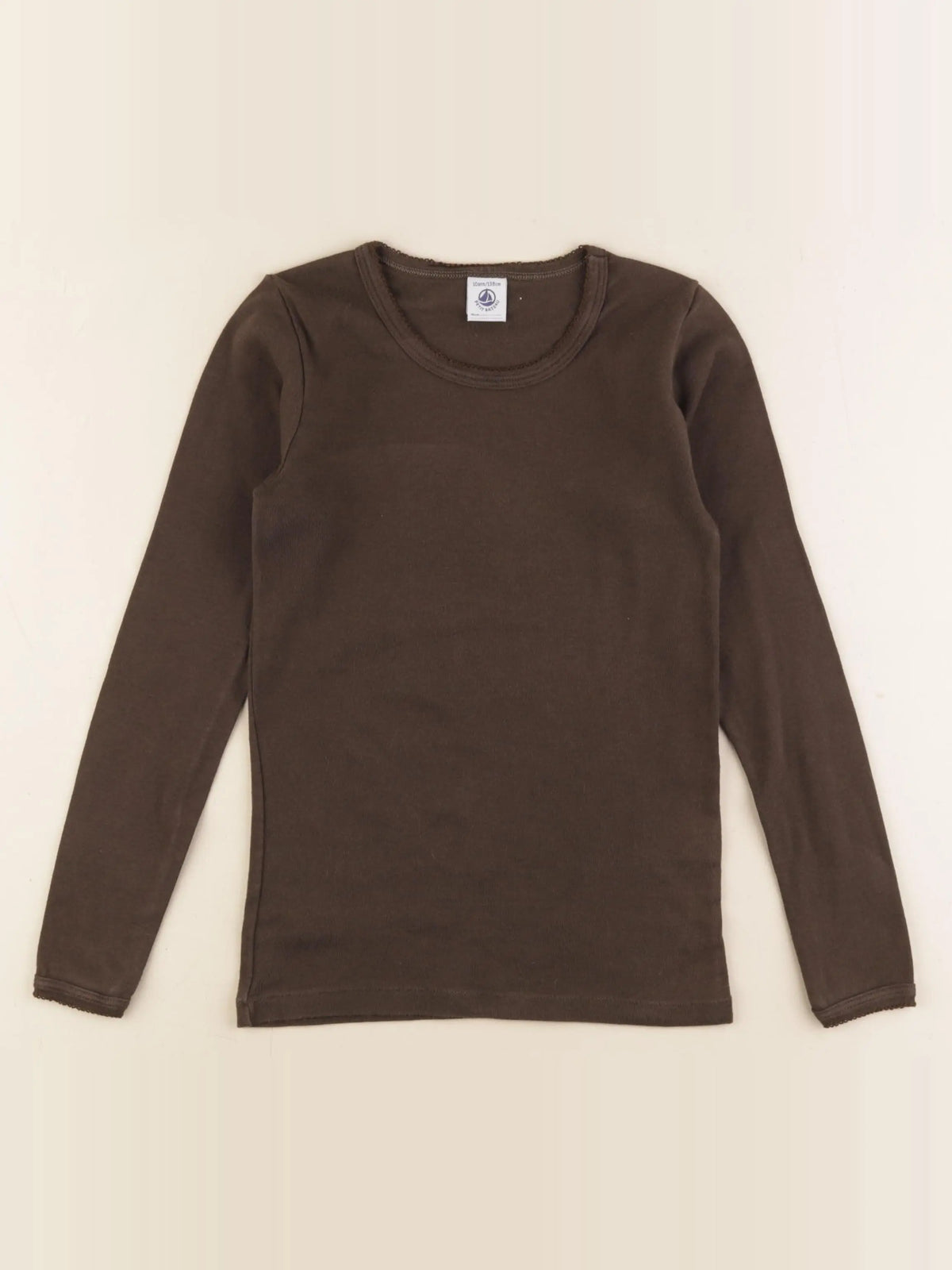 Petit Bateau - maillot de corps marron - 10 ans