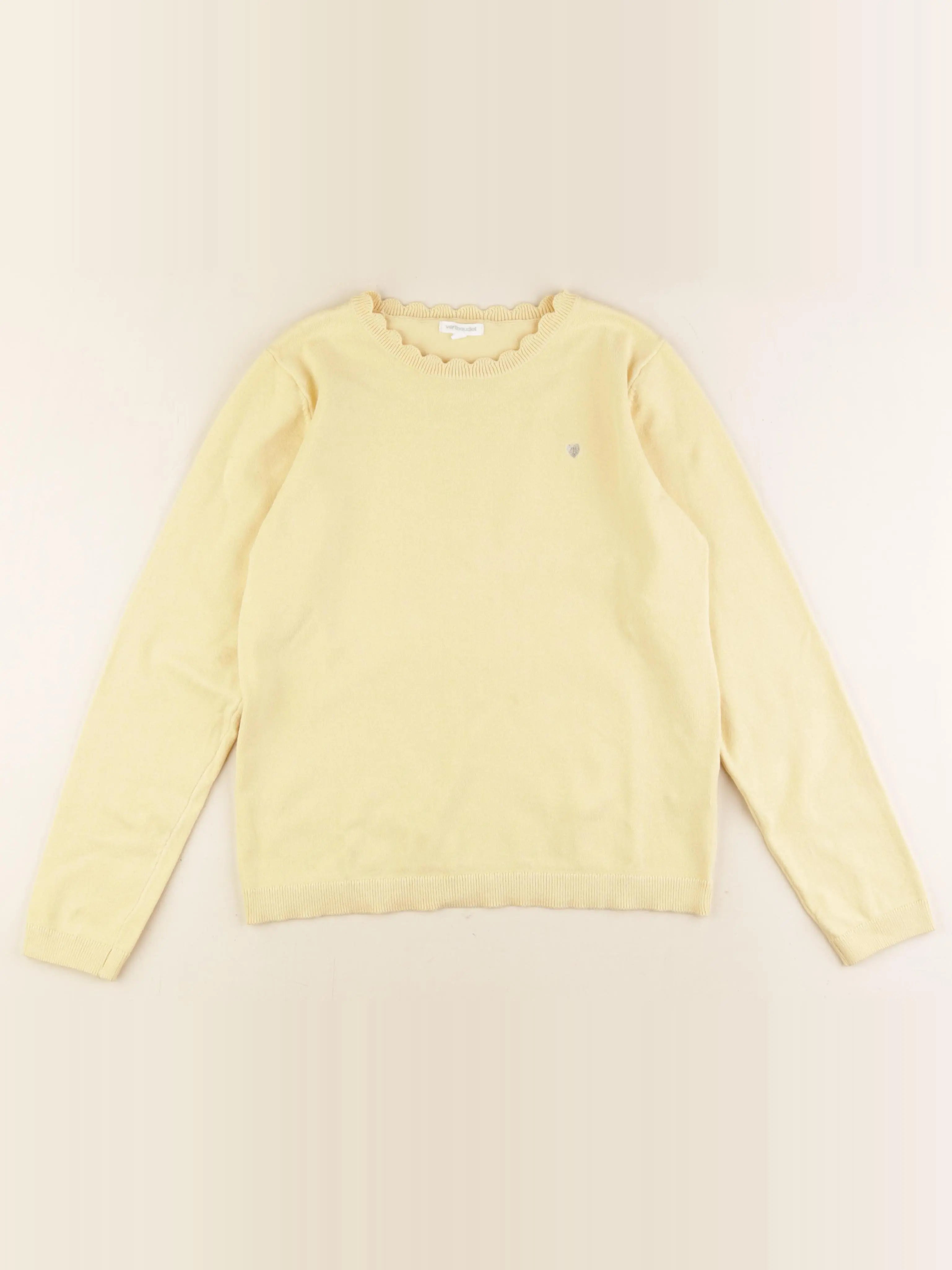 Vertbaudet - pull jaune - 12 ans