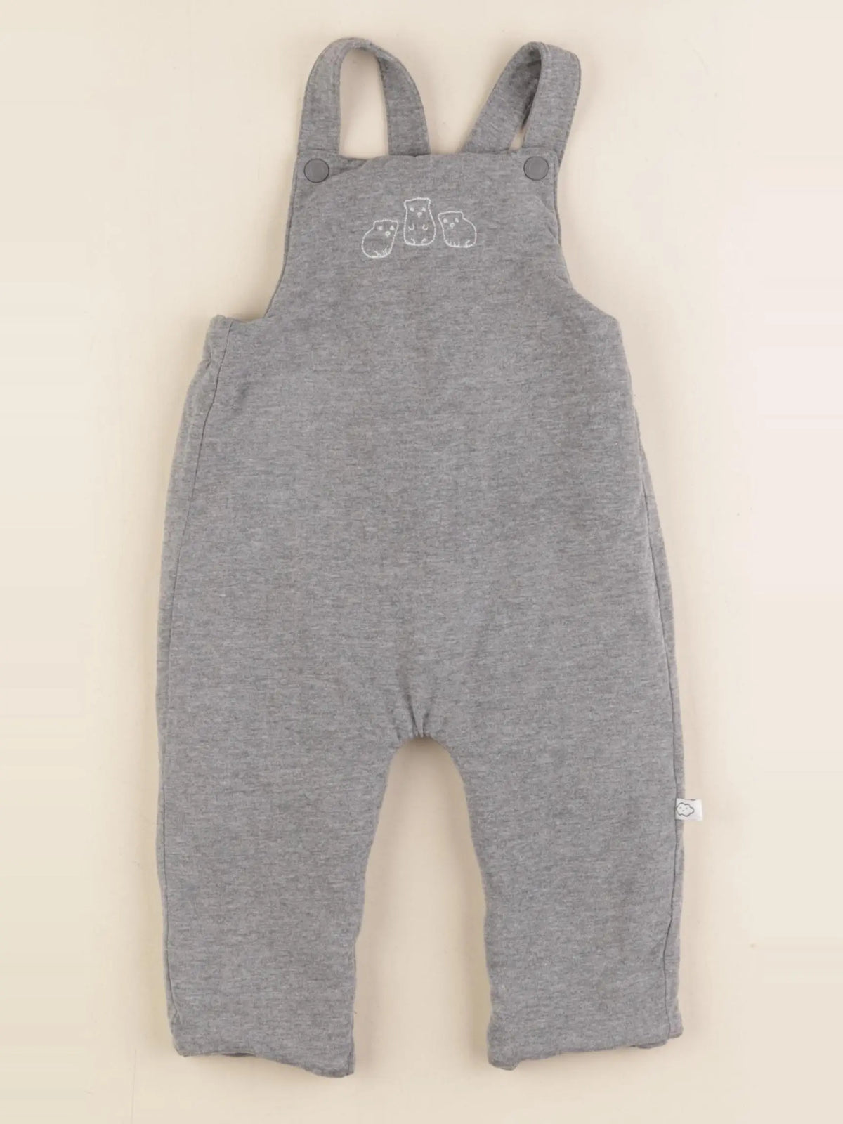 Vertbaudet - salopette gris - 12 mois